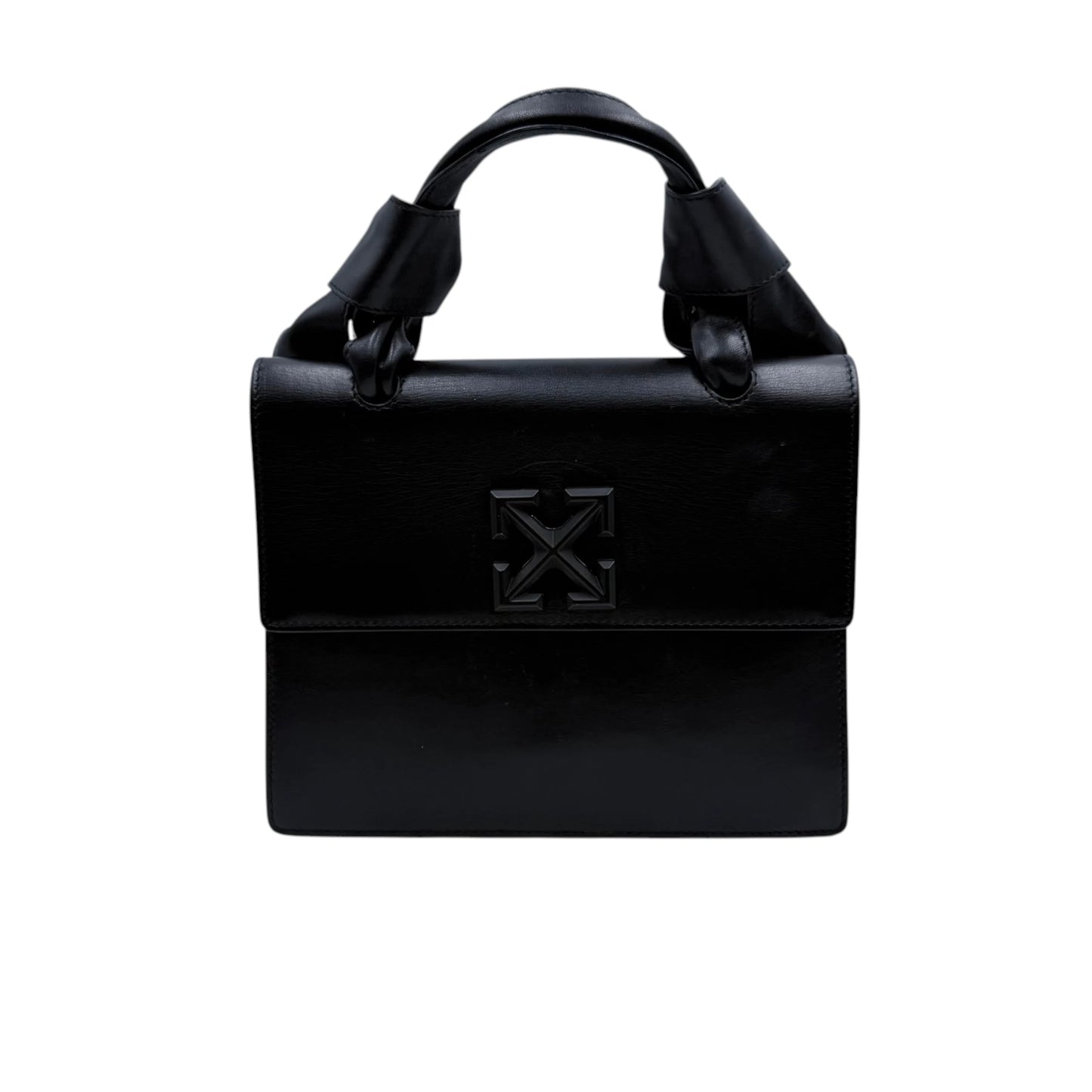 Off-White Black Twist Jitney Bag