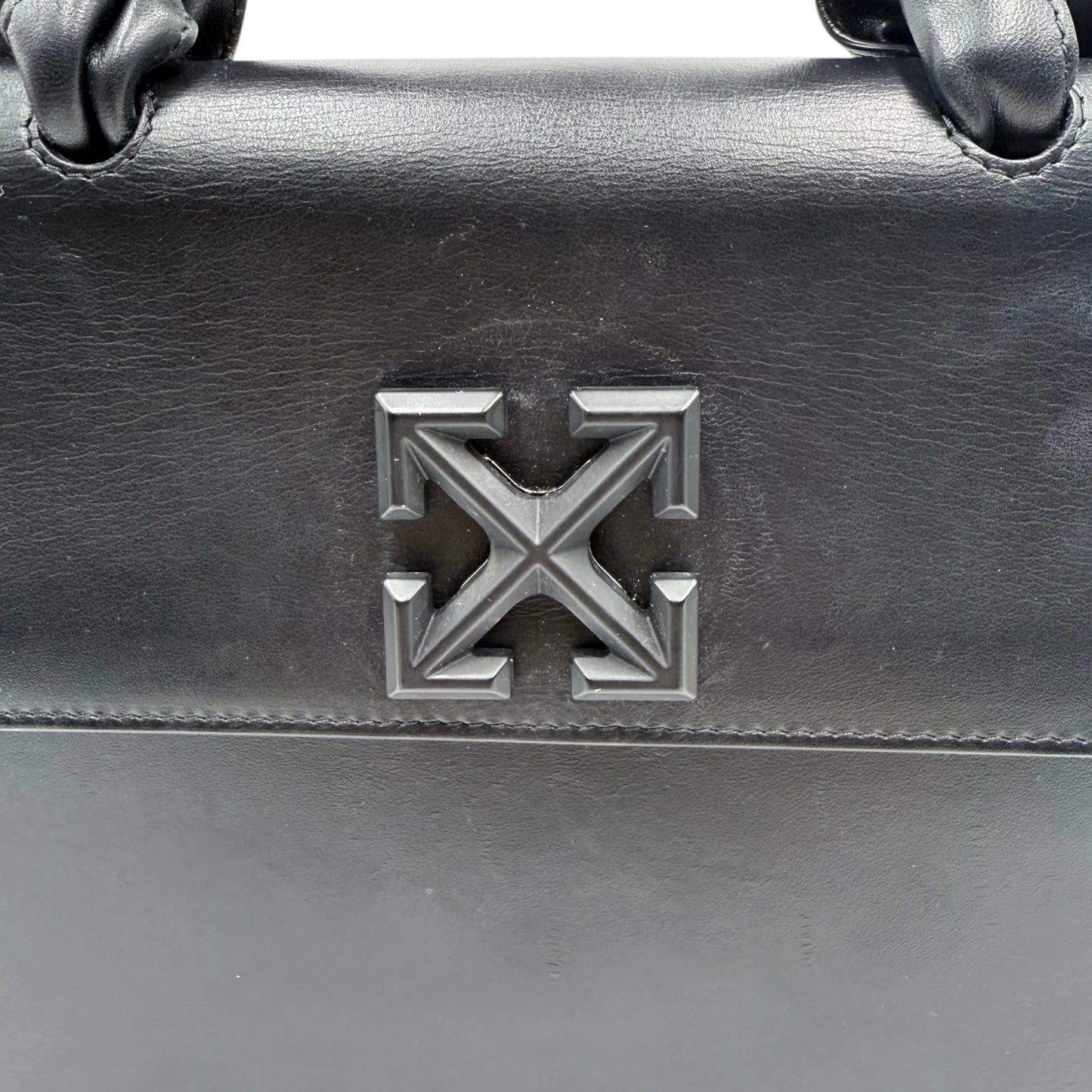Off-White Black Twist Jitney Bag