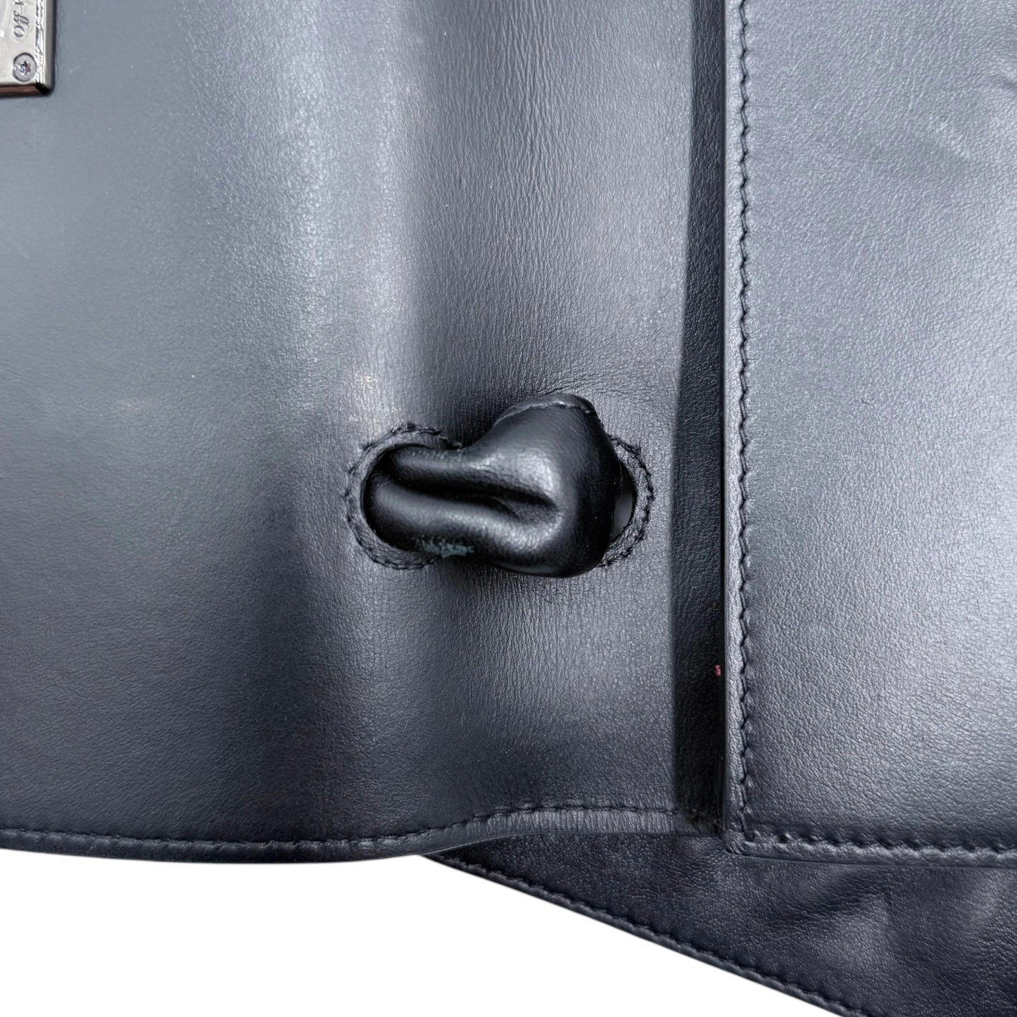 Off-White Black Twist Jitney Bag