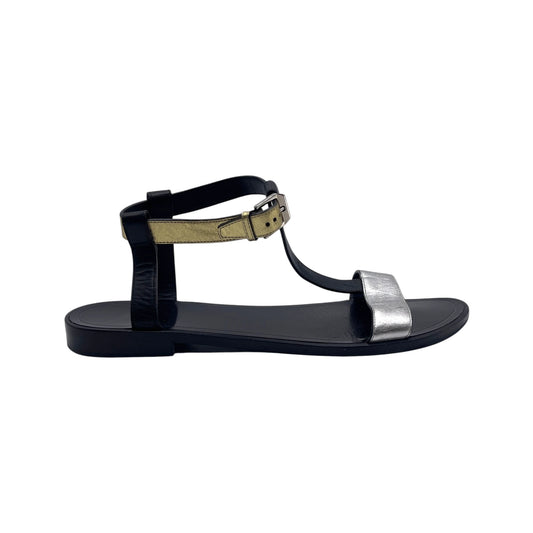 Saint Laurent T-Strap Leather Sandal