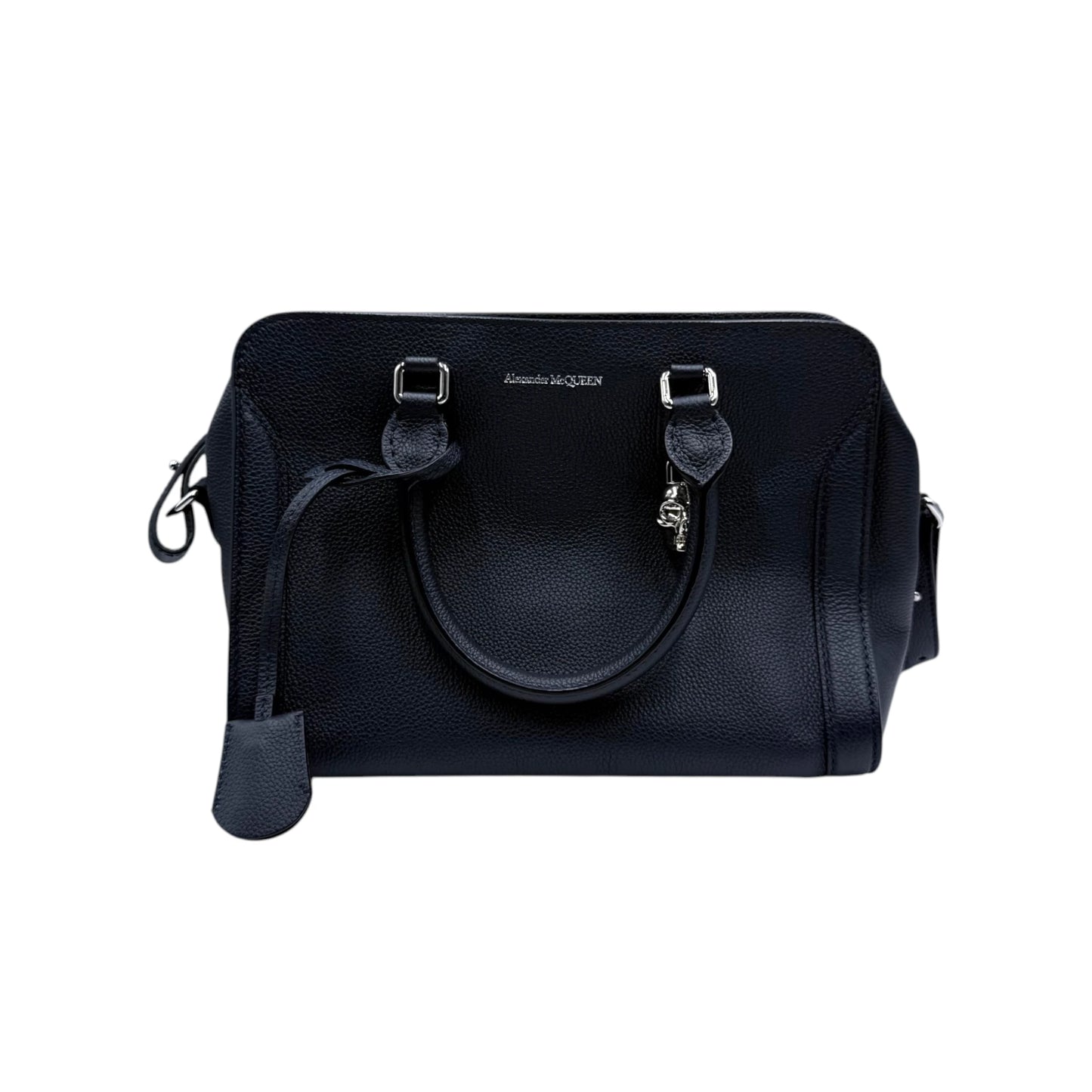 Alexander McQueen Pebbled Skull Padlock Bag