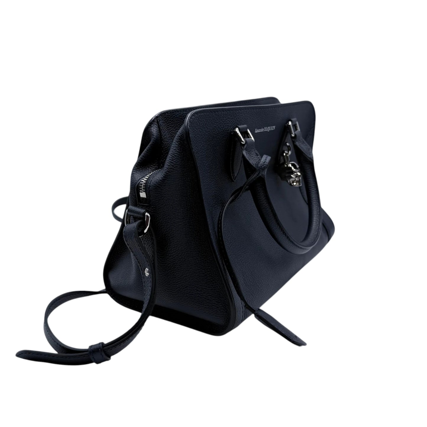 Alexander McQueen Pebbled Skull Padlock Bag