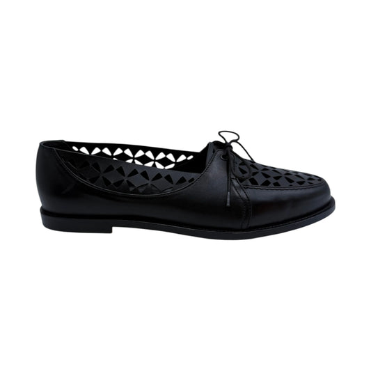 Manolo Blahnik Delirium Laser Cut Leather Loafers