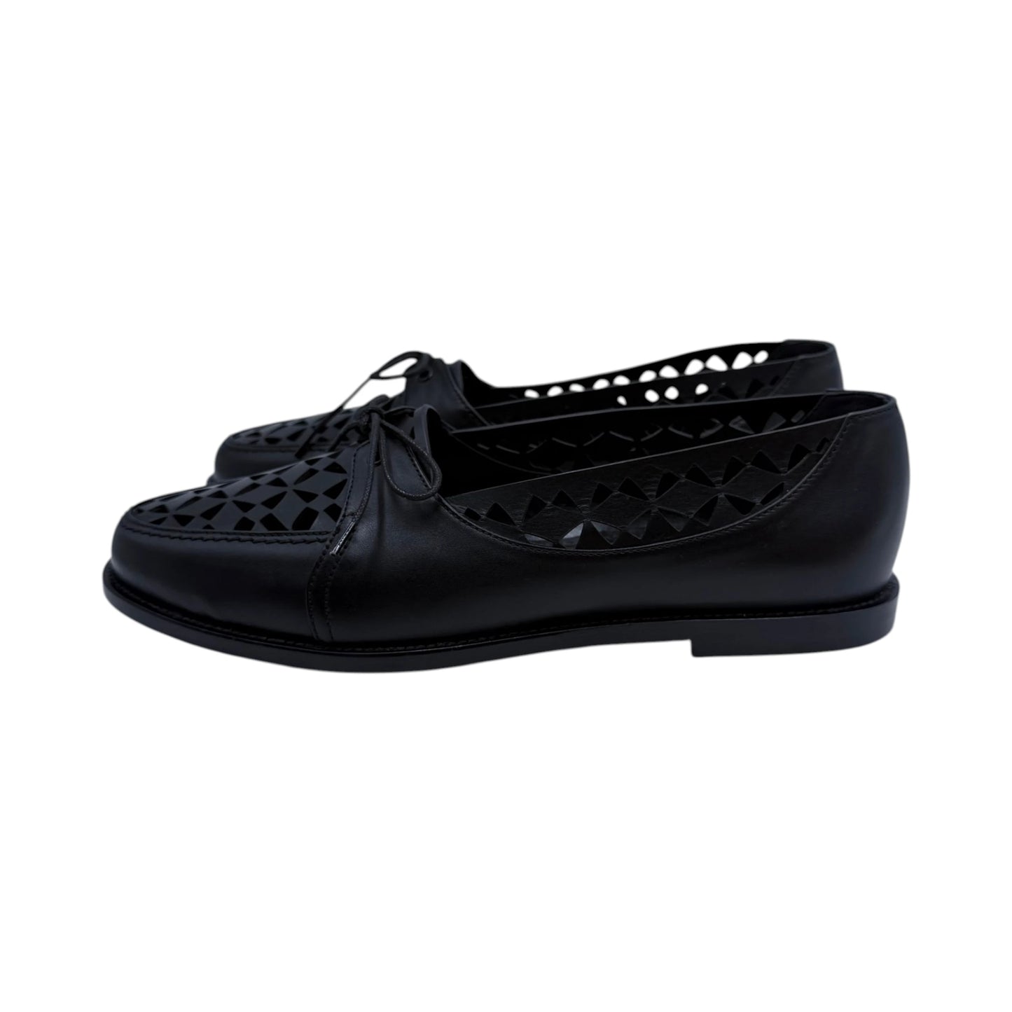 Manolo Blahnik Delirium Laser Cut Leather Loafers