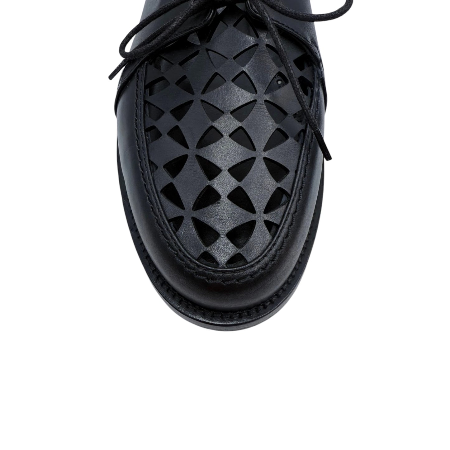 Manolo Blahnik Delirium Laser Cut Leather Loafers