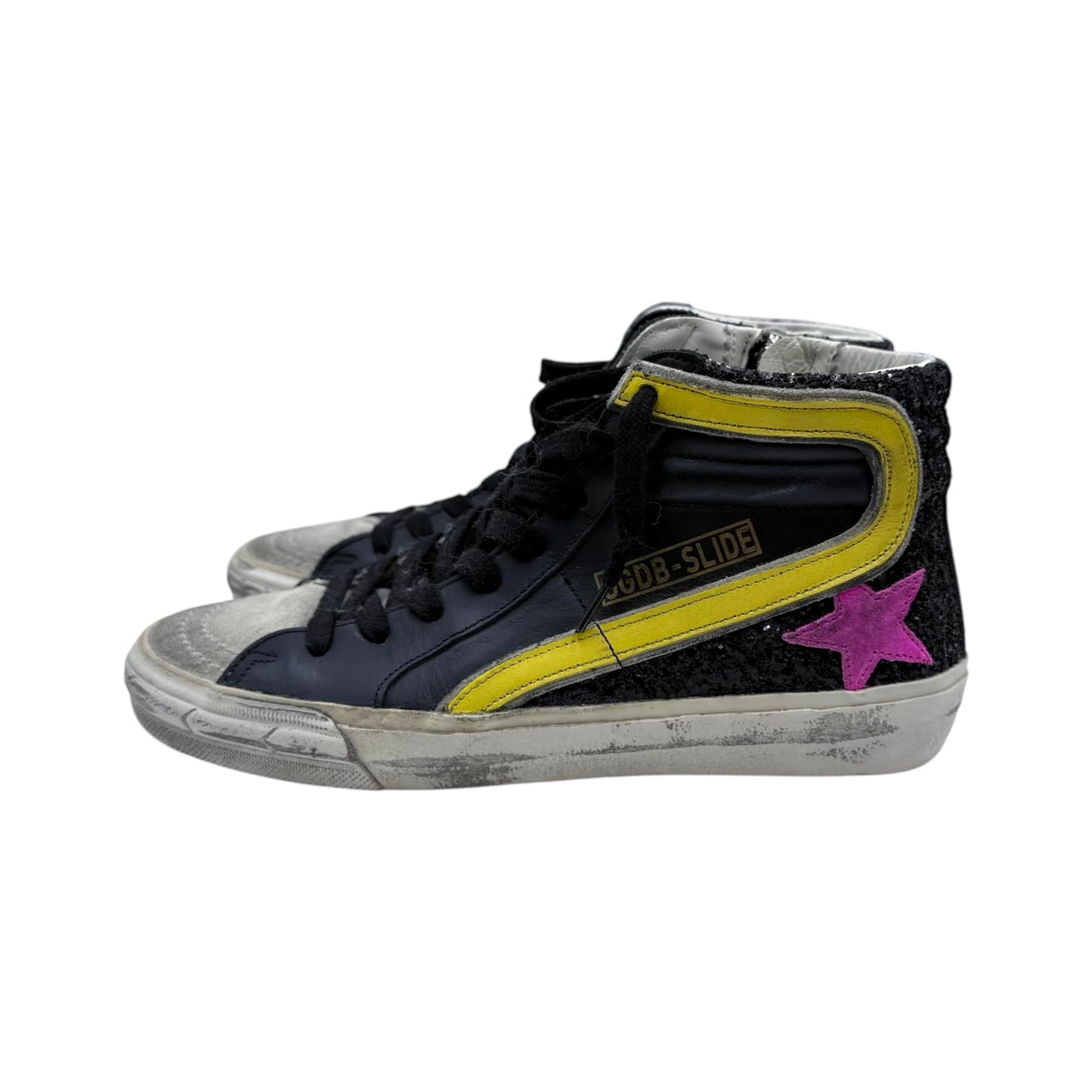 Golden Goose Leather Colorblock Slide Sneakers