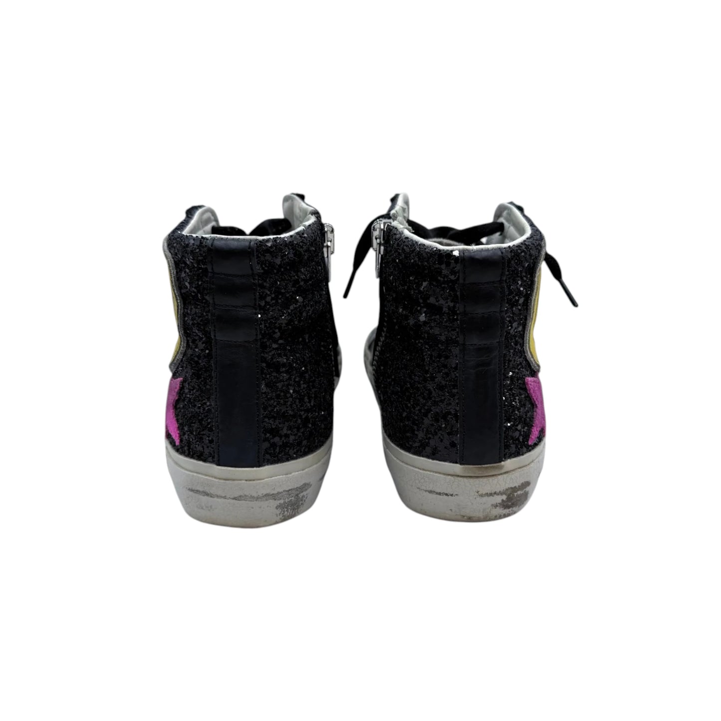 Golden Goose Leather Colorblock Slide Sneakers