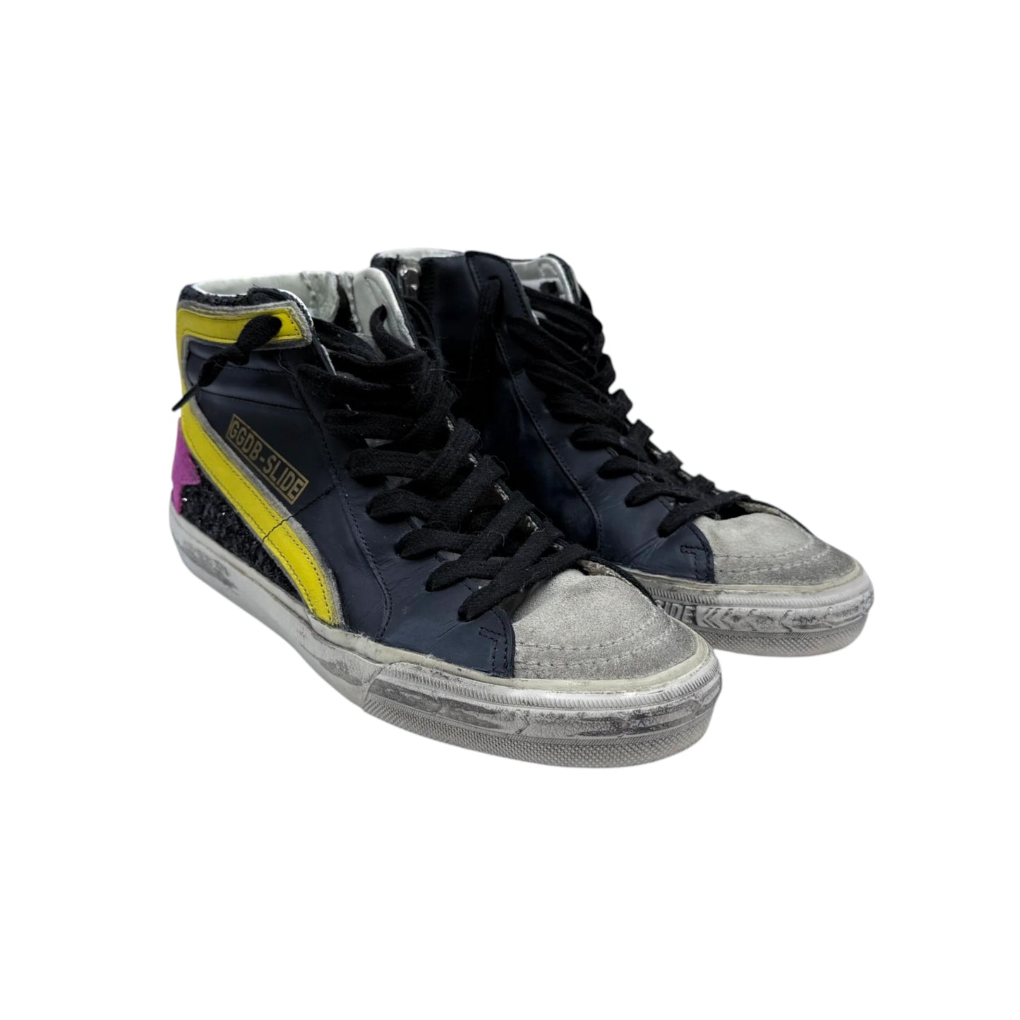 Golden Goose Leather Colorblock Slide Sneakers