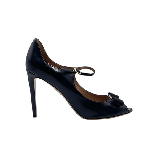 Ferragamo Patent Peep Toe Pump