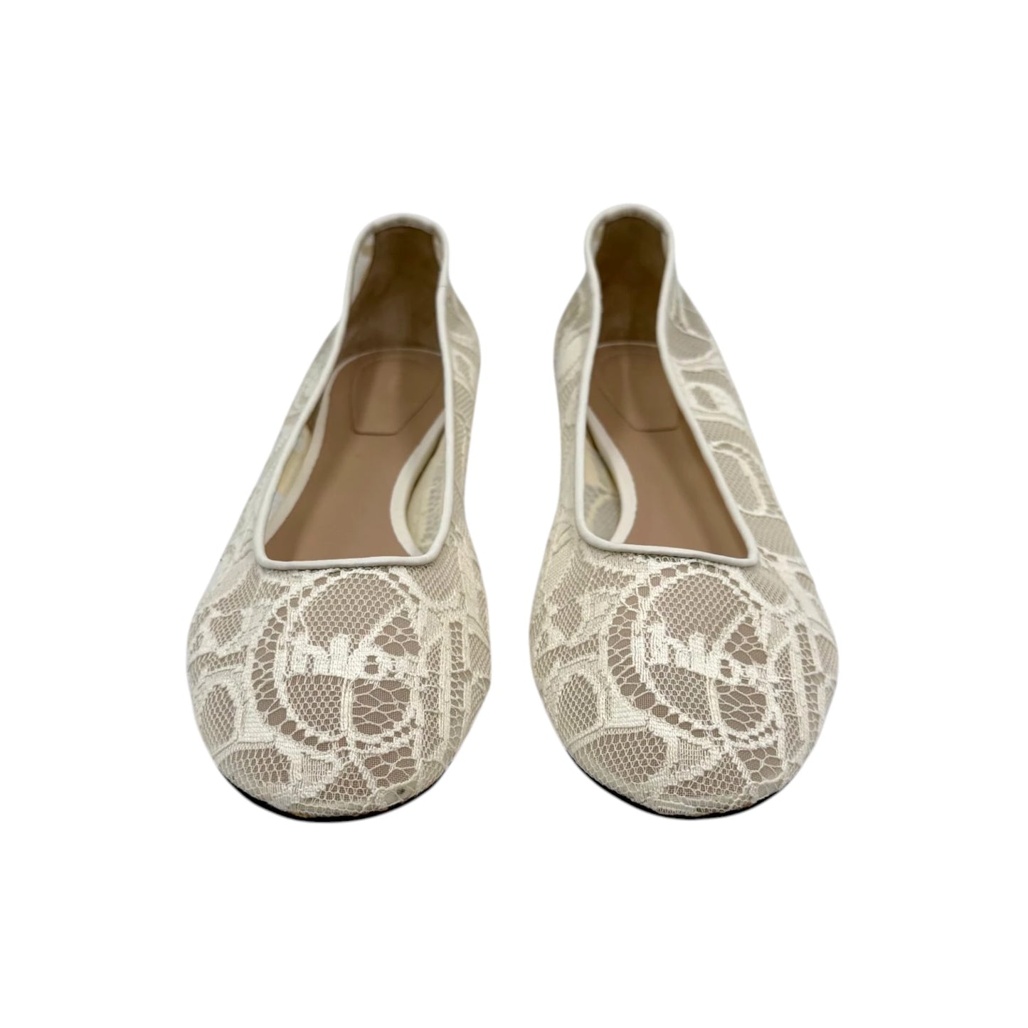 Chloé Off-White Lauren Lace Flats
