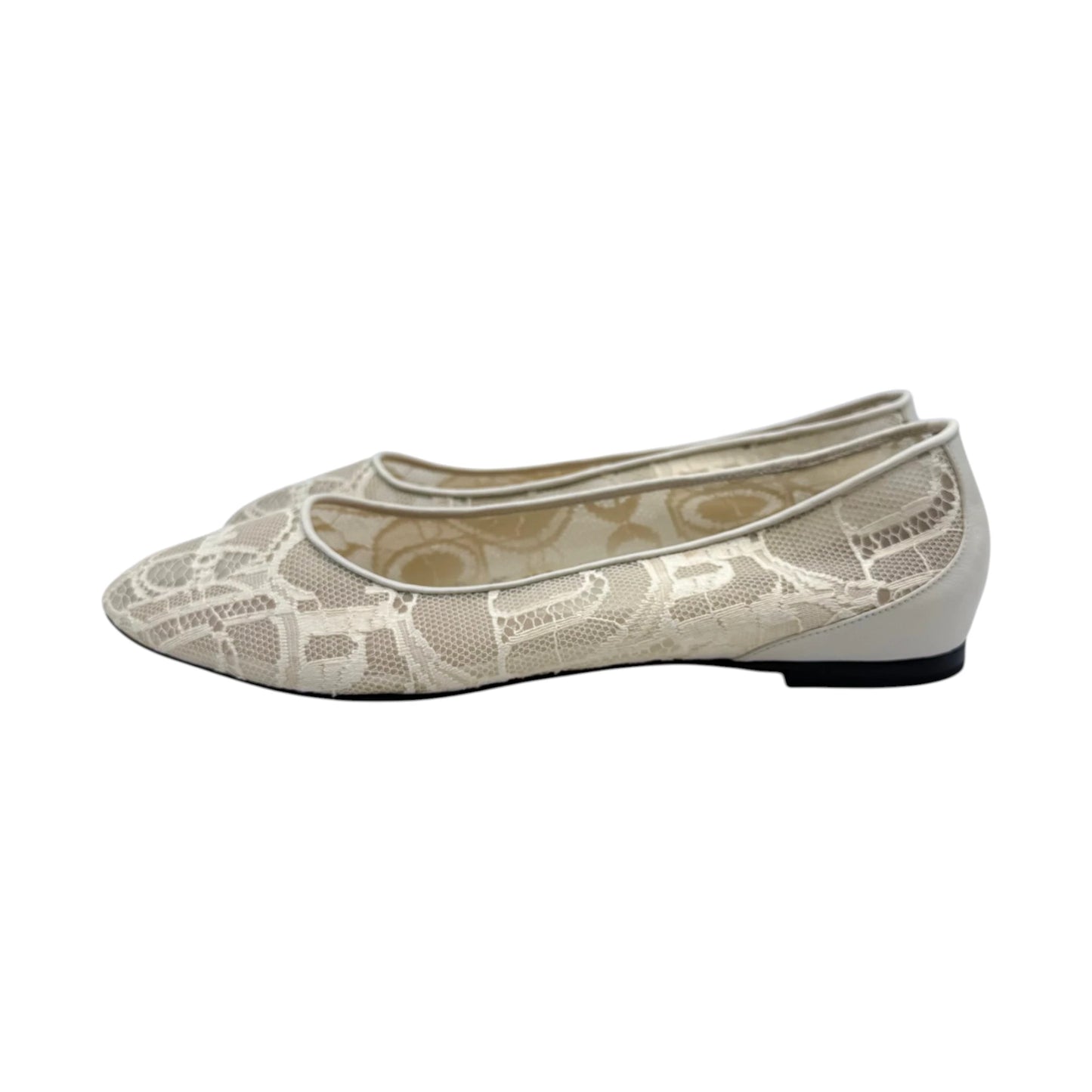 Chloé Off-White Lauren Lace Flats