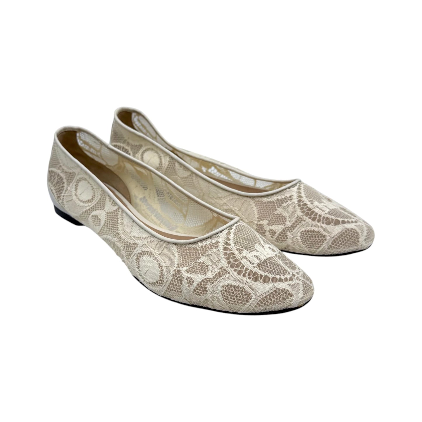 Chloé Off-White Lauren Lace Flats