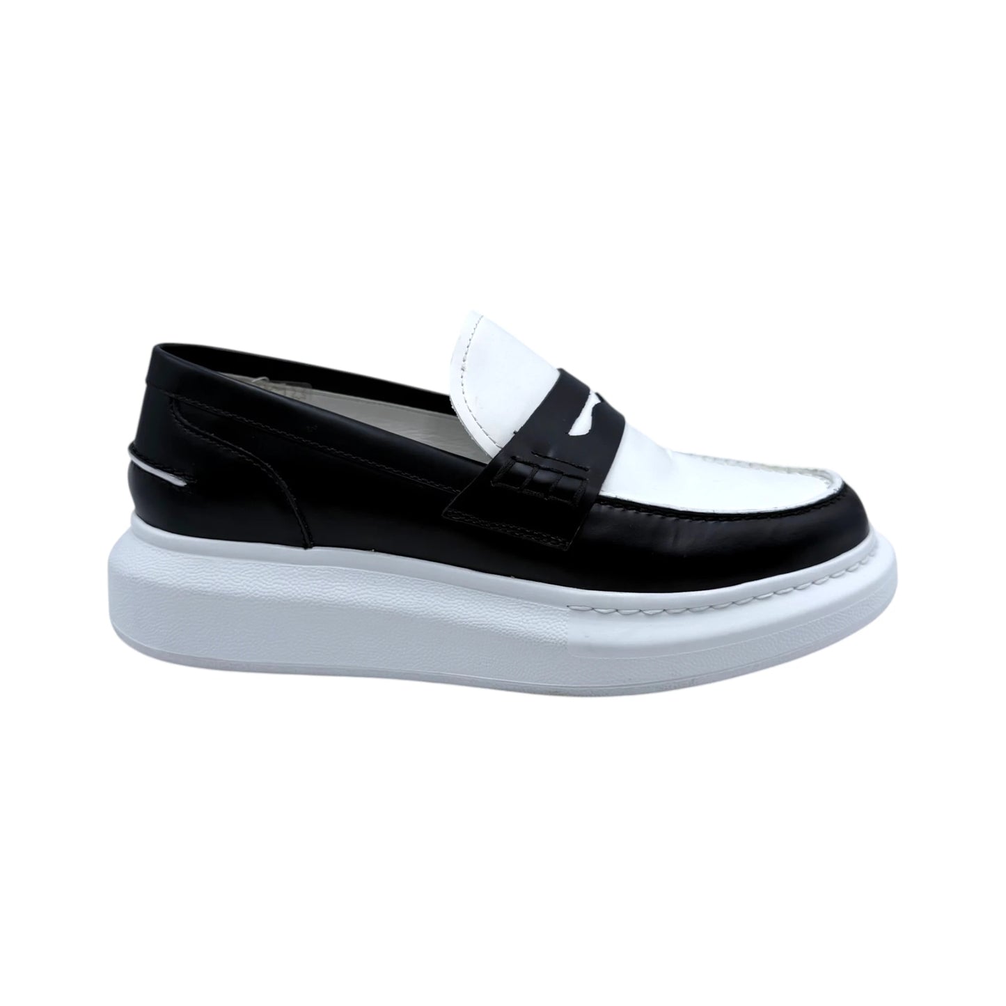 Alexander McQueen Leather Penny Loafers