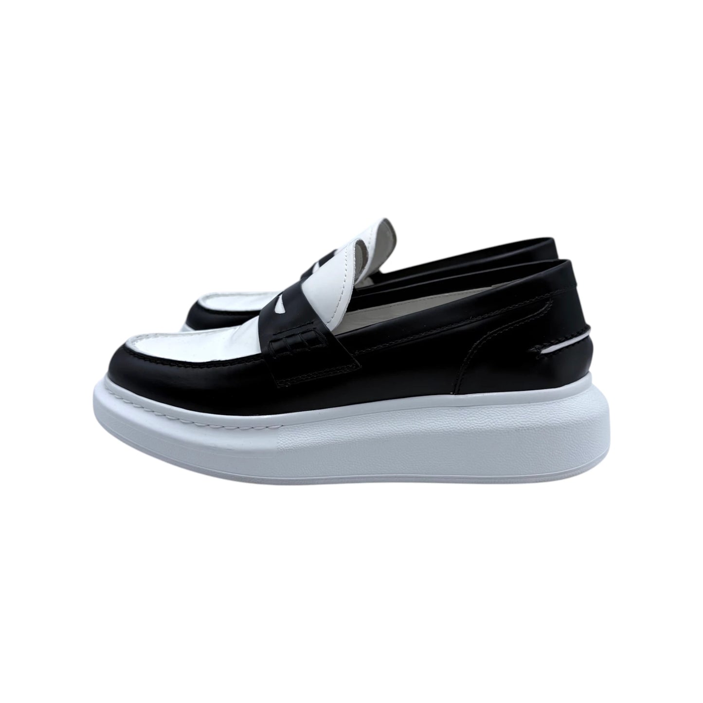 Alexander McQueen Leather Penny Loafers