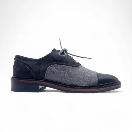 Lanvin Grey Black Oxford Shoes