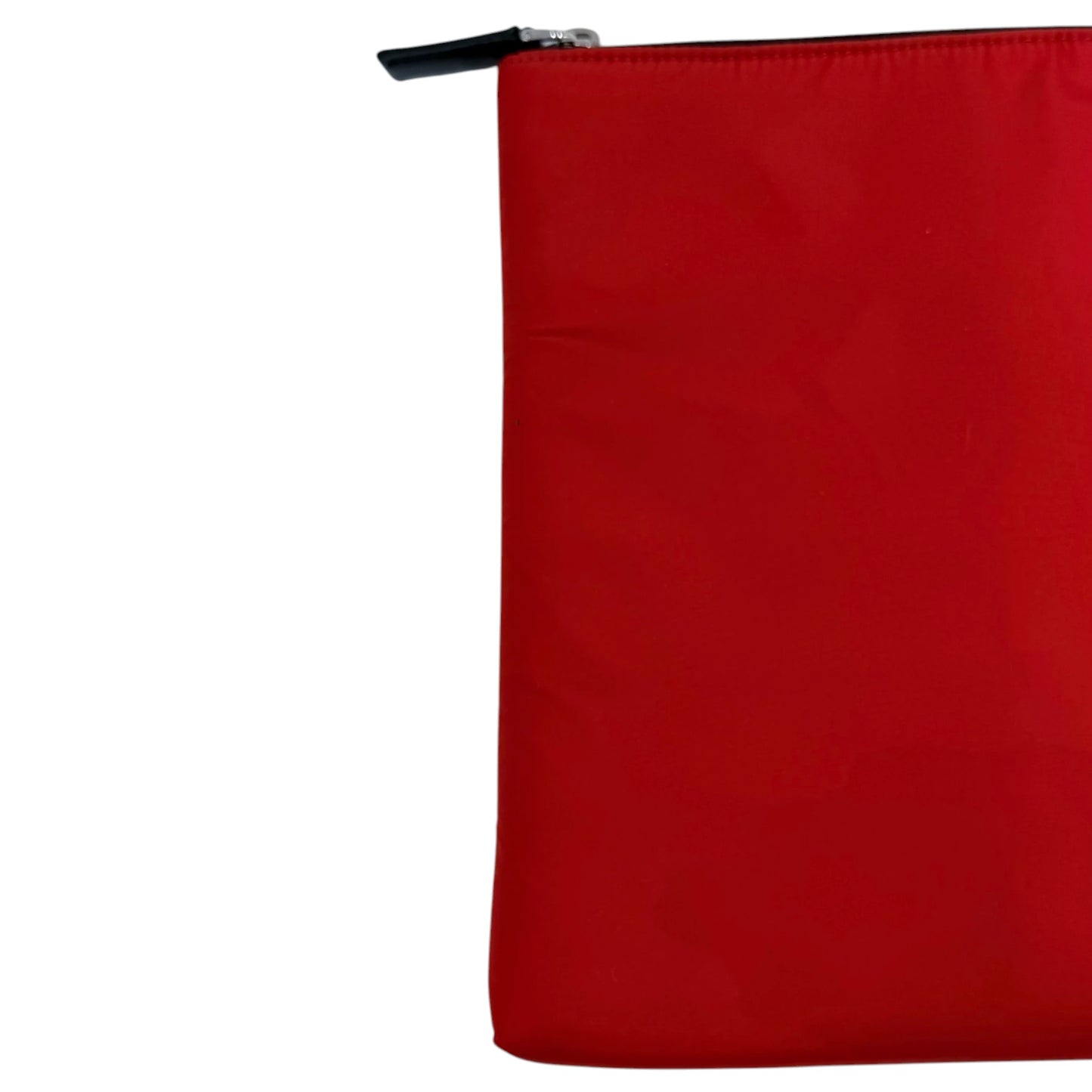 Prada Red Tessuto Soft Zip Clutch Bag