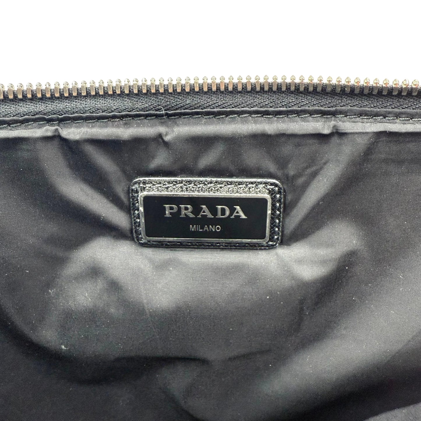 Prada Red Tessuto Soft Zip Clutch Bag