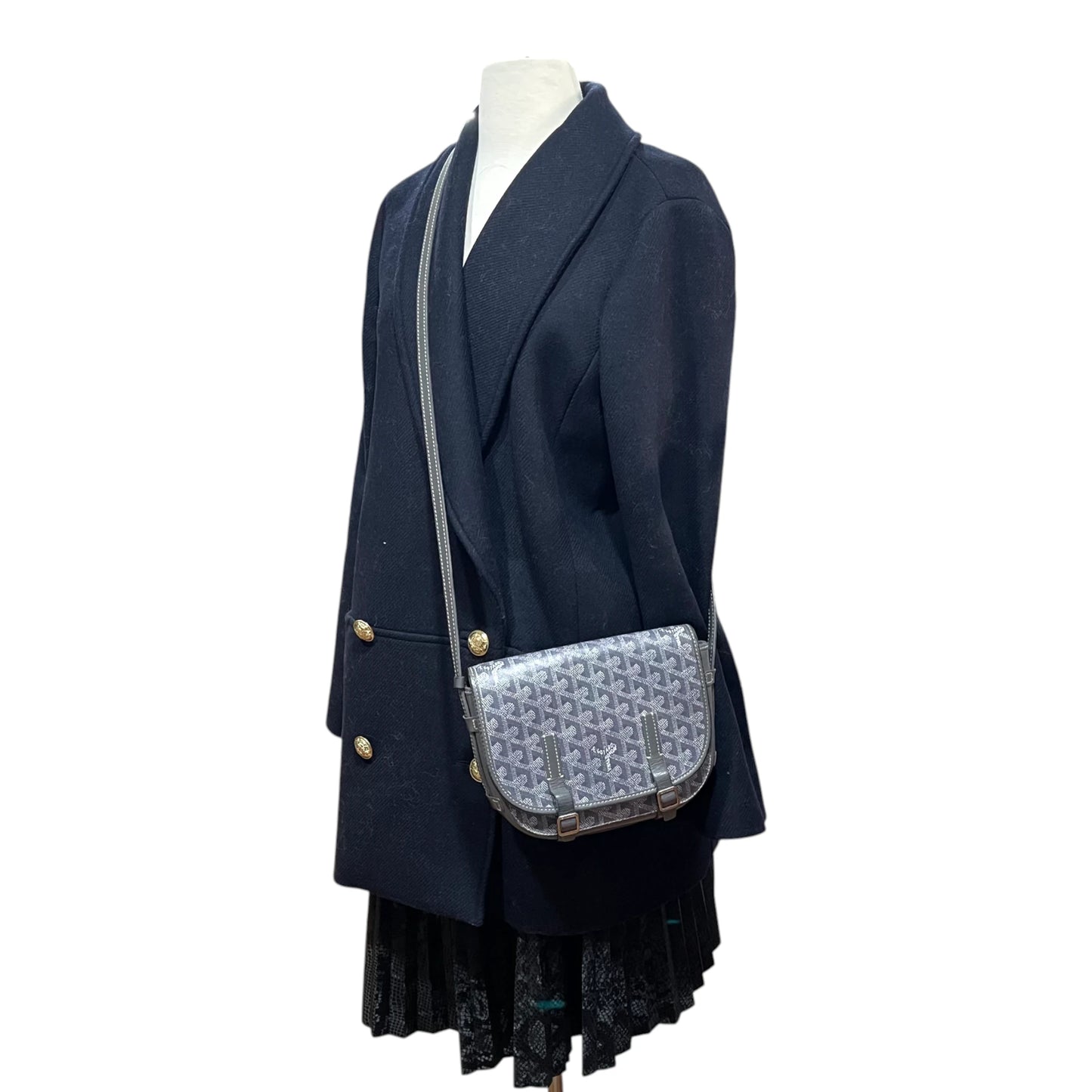 Goyard Goyardine Belvedere PM Shoulder Bag
