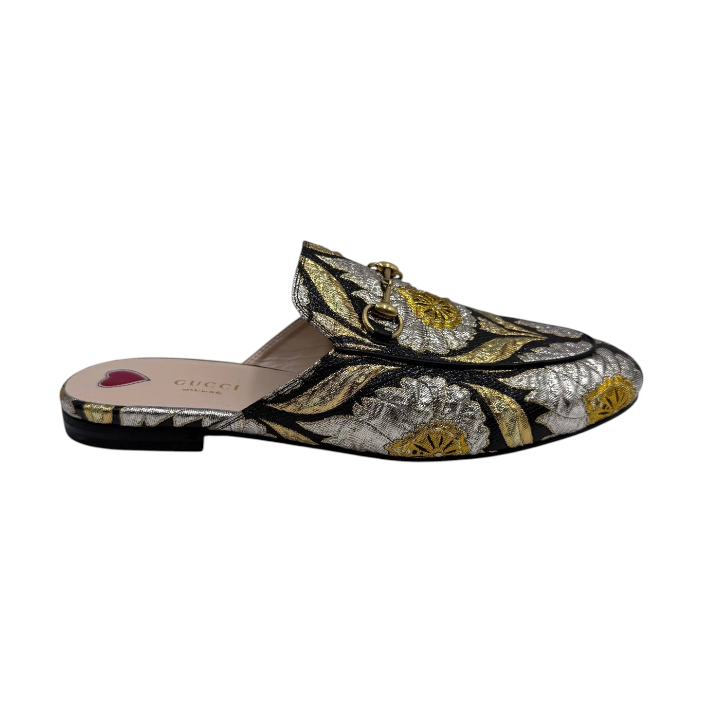 Gucci Brocade Bit Slipper Mule Loafers