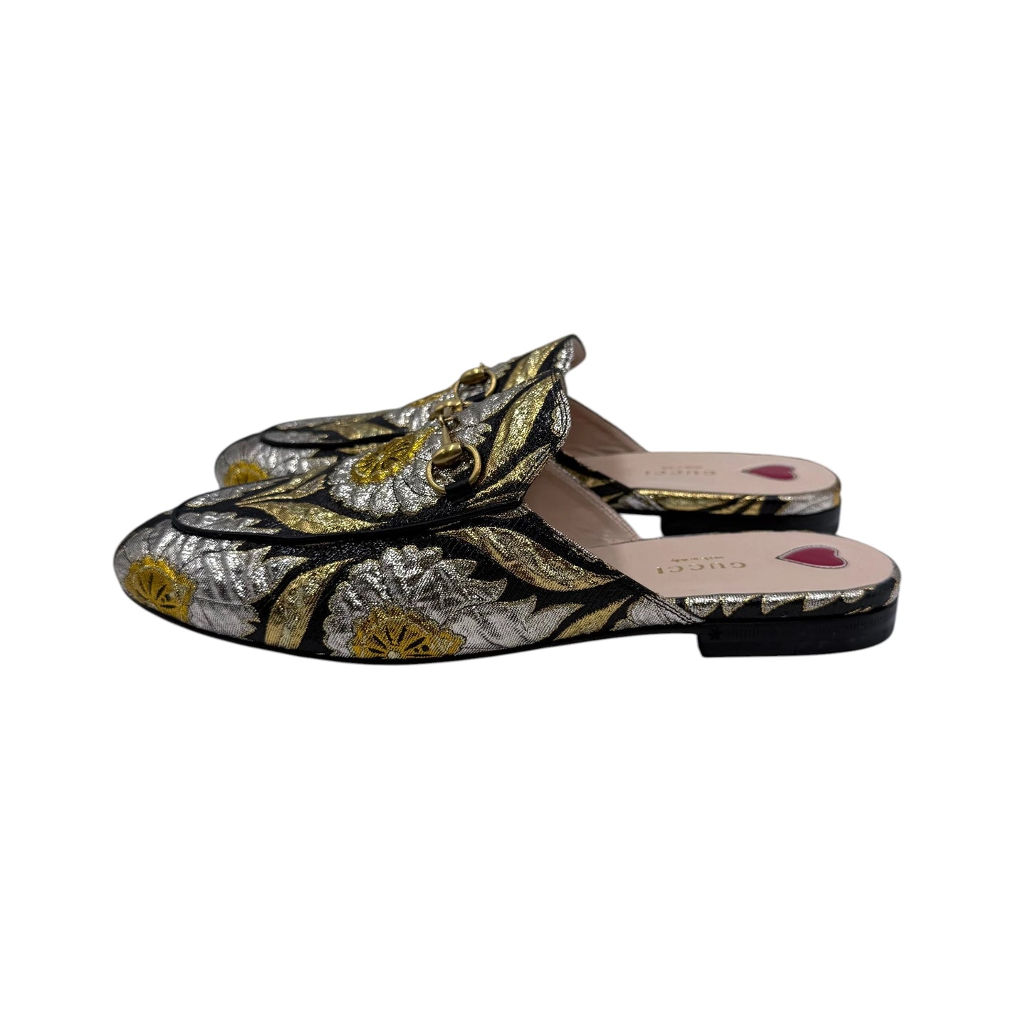 Gucci Brocade Bit Slipper Mule Loafers