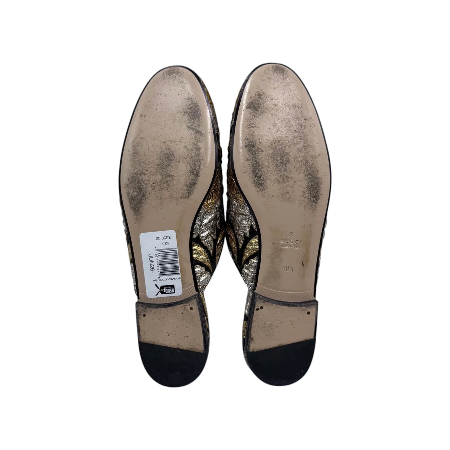 Gucci Brocade Bit Slipper Mule Loafers