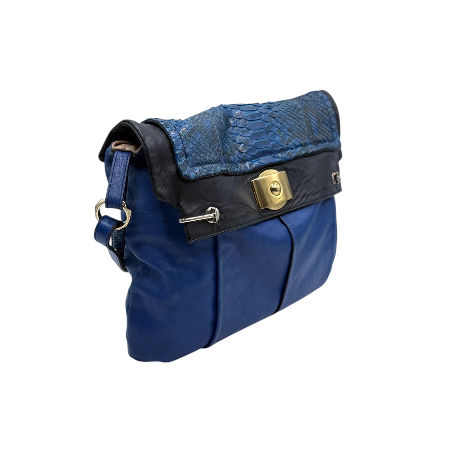 Chloé Blue Python Flap Bag