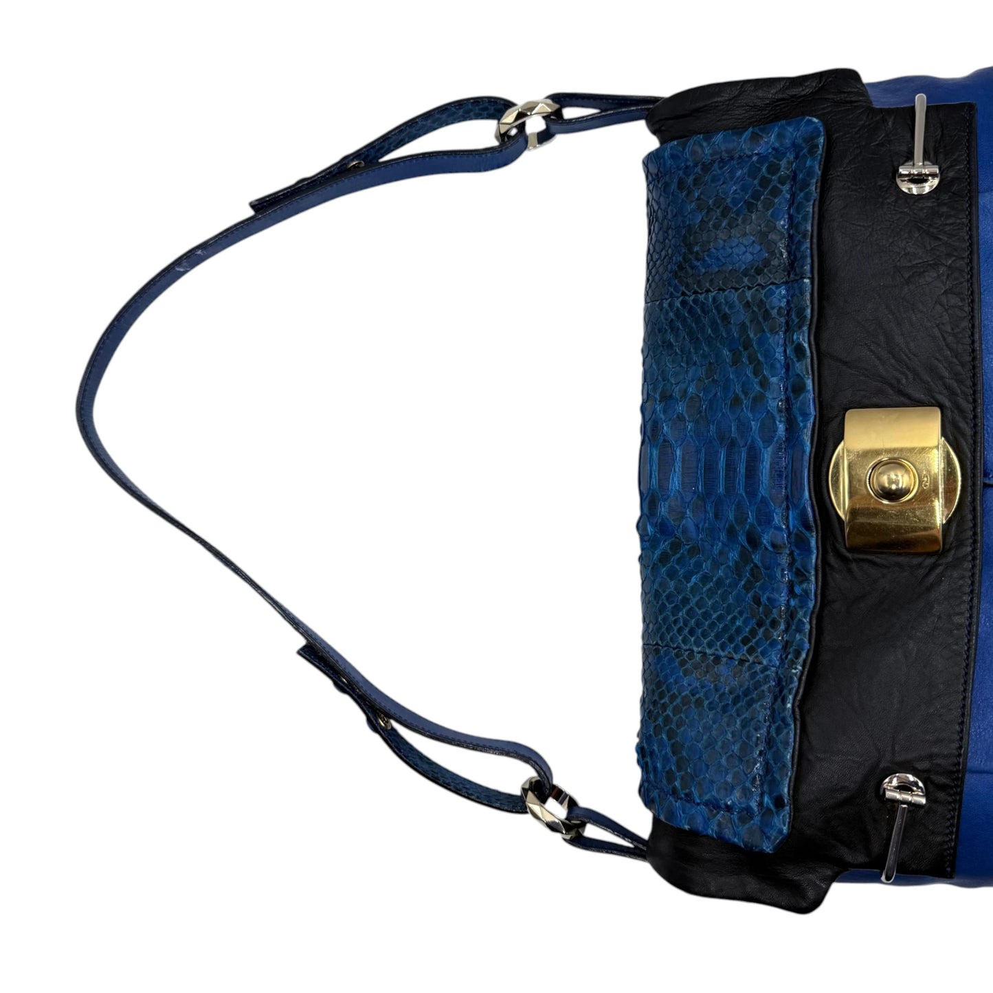 Chloé Blue Python Flap Bag