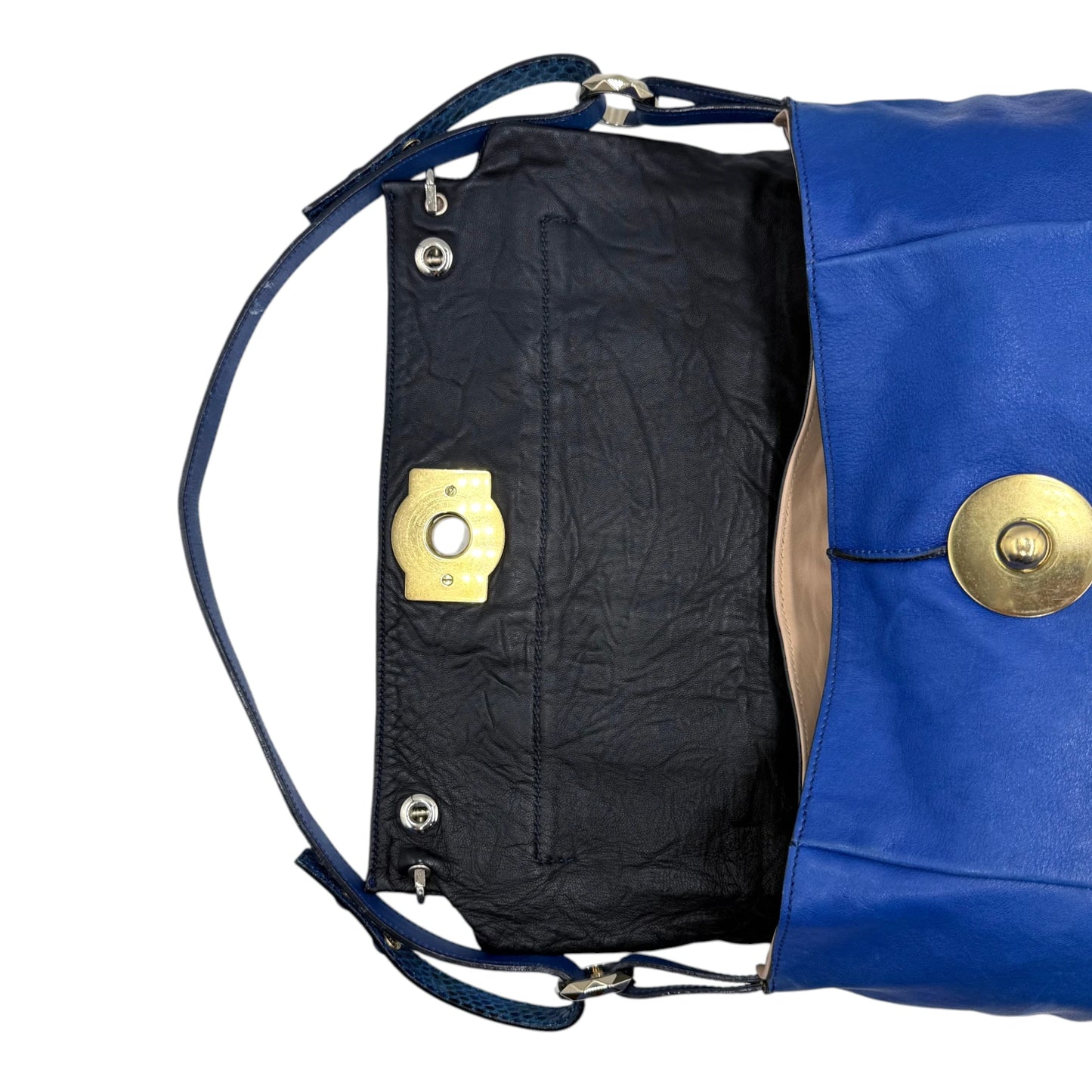 Chloé Blue Python Flap Bag