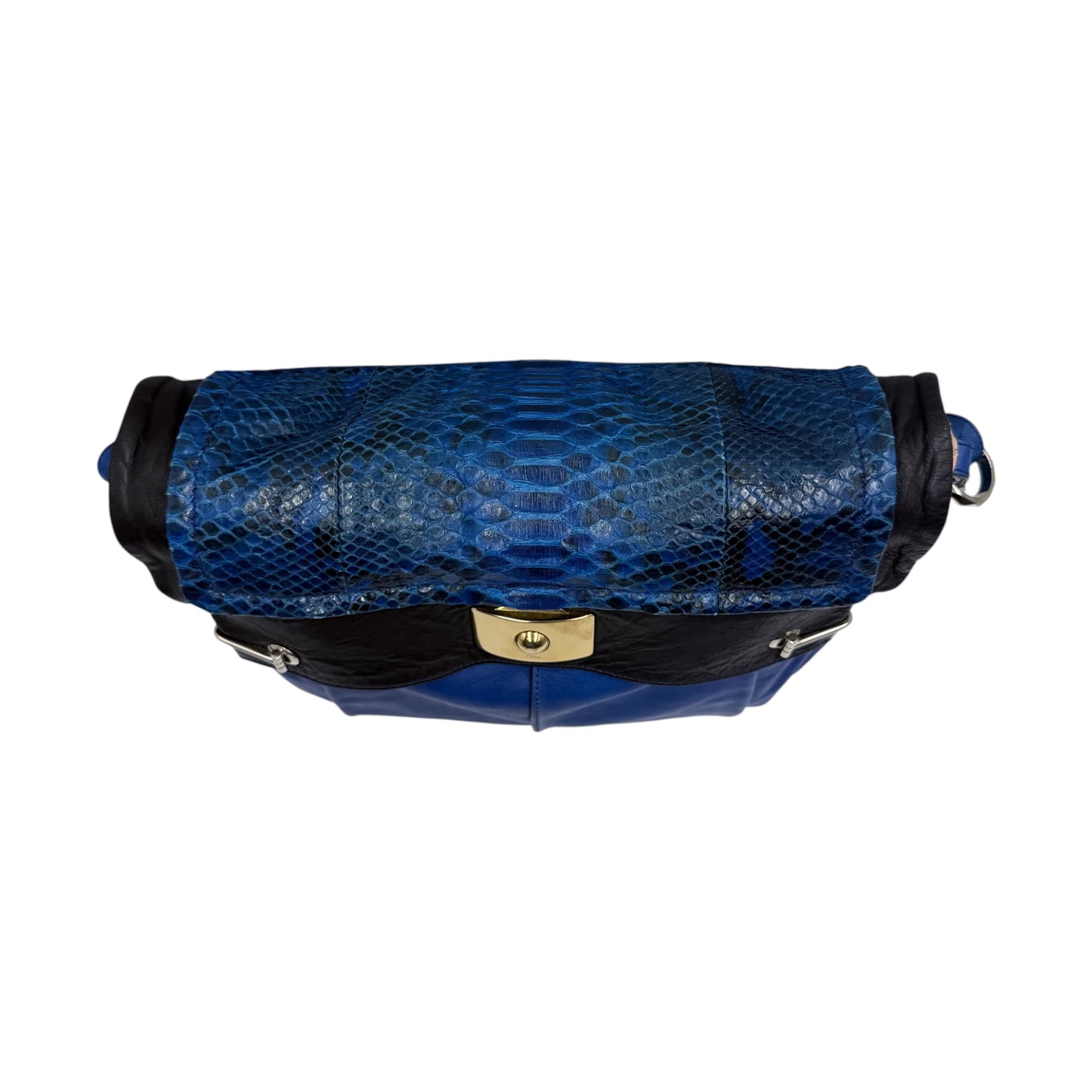Chloé Blue Python Flap Bag