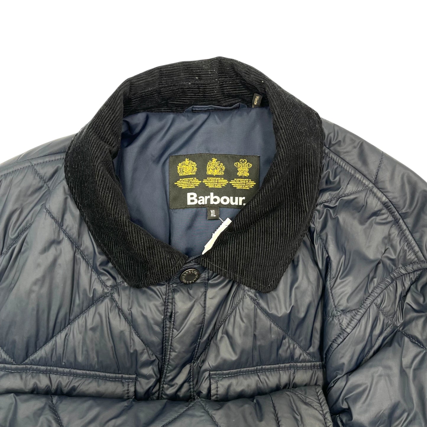 Barbour Navy Quilted Puffer Shirt Jacket Men's - XL