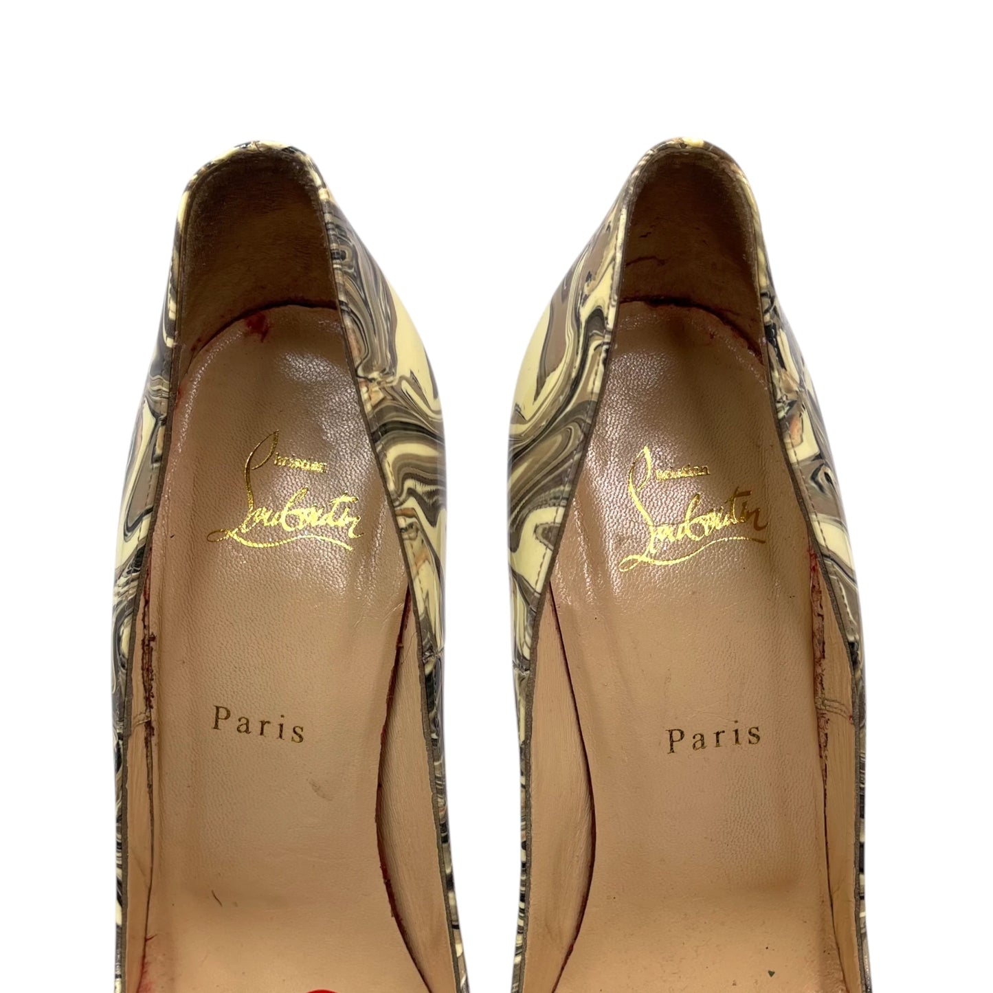 Louboutin Patent Marble Pump
