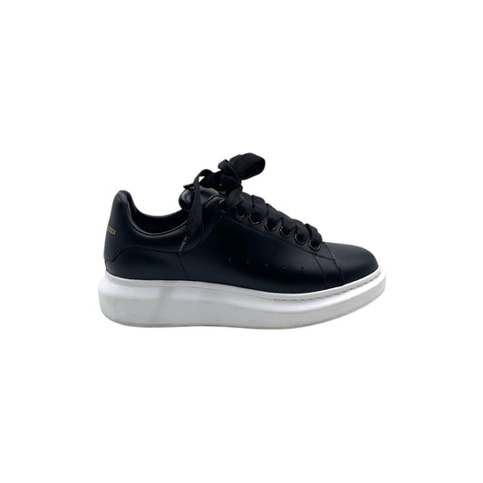 McQueen Black Leather Oversized Women's Snkr