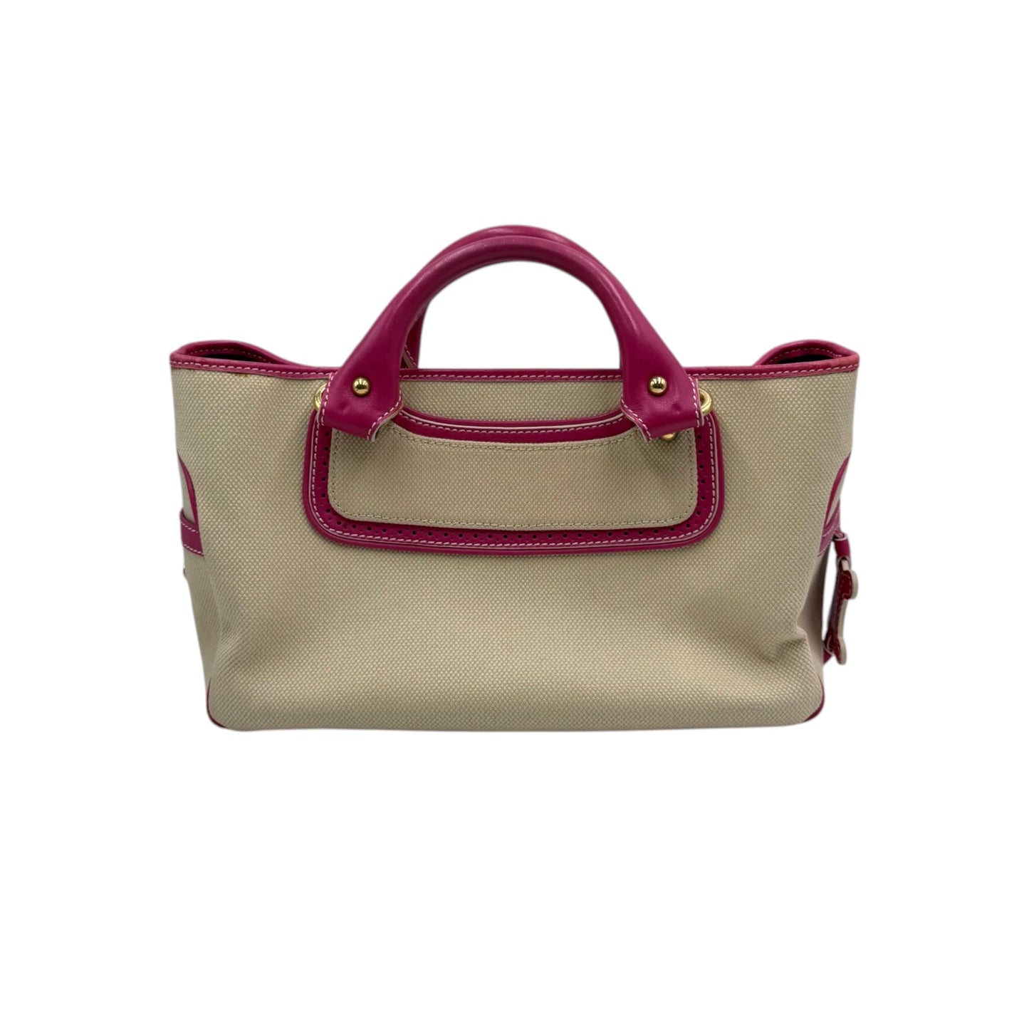 Celine Pink Tan Canvas Boogie Tote