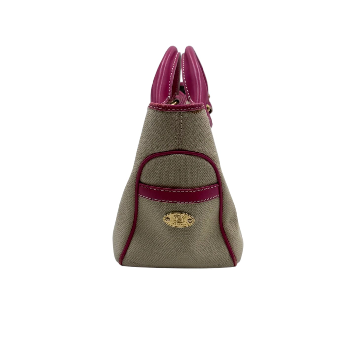Celine Pink Tan Canvas Boogie Tote