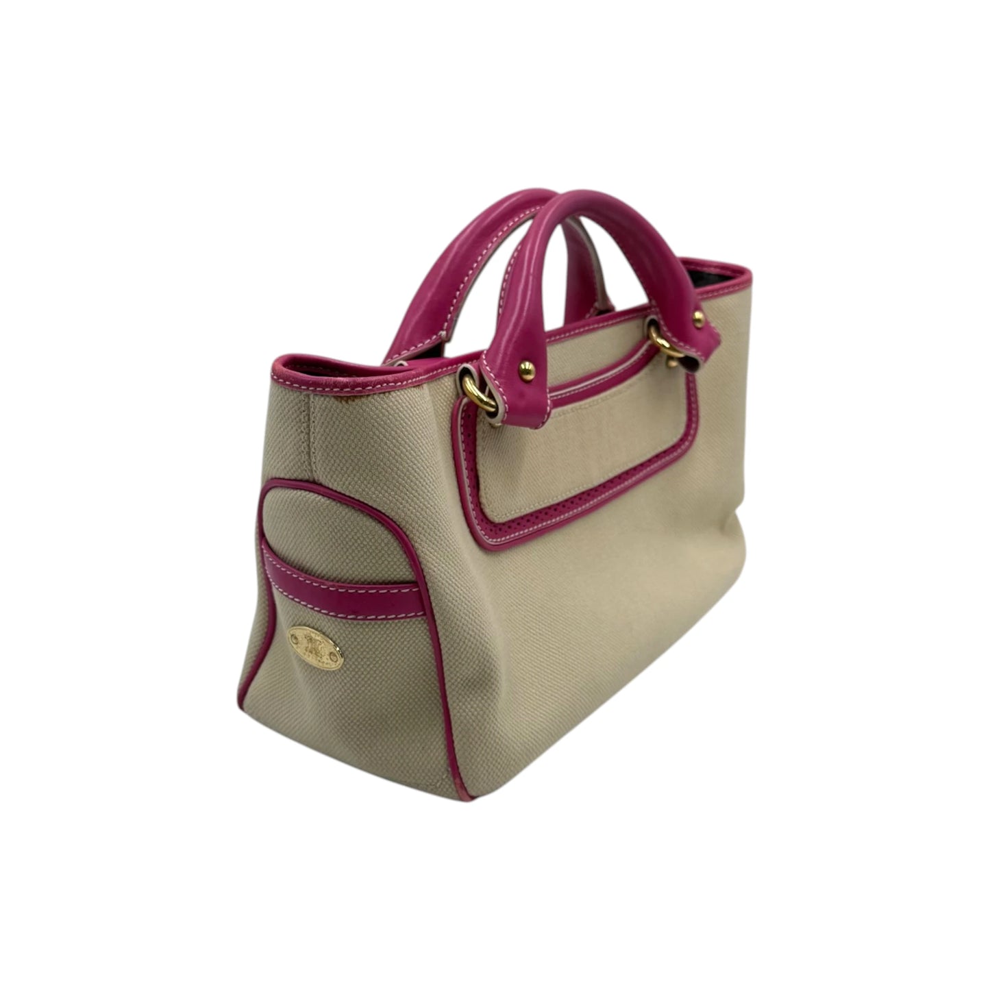 Celine Pink Tan Canvas Boogie Tote