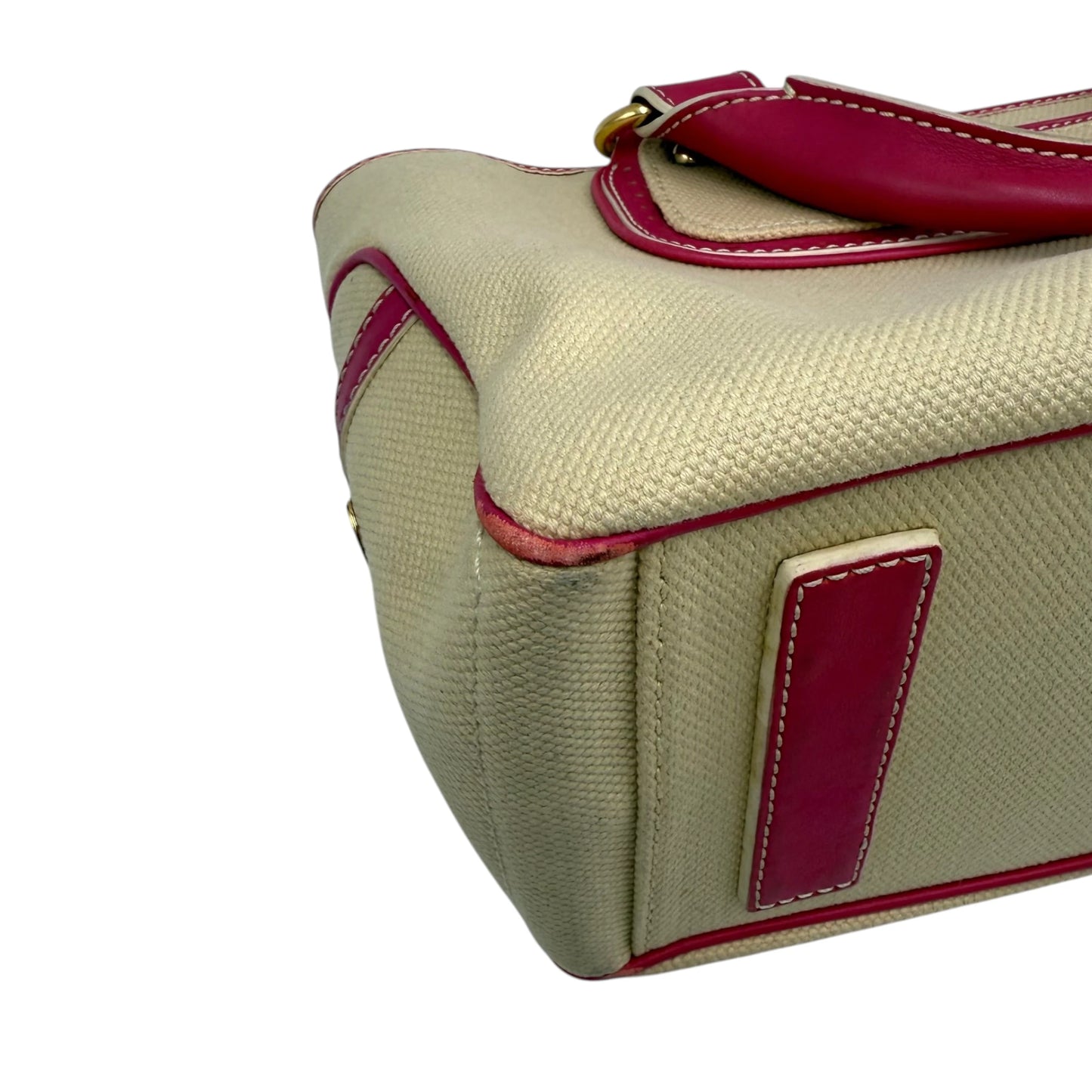 Celine Pink Tan Canvas Boogie Tote
