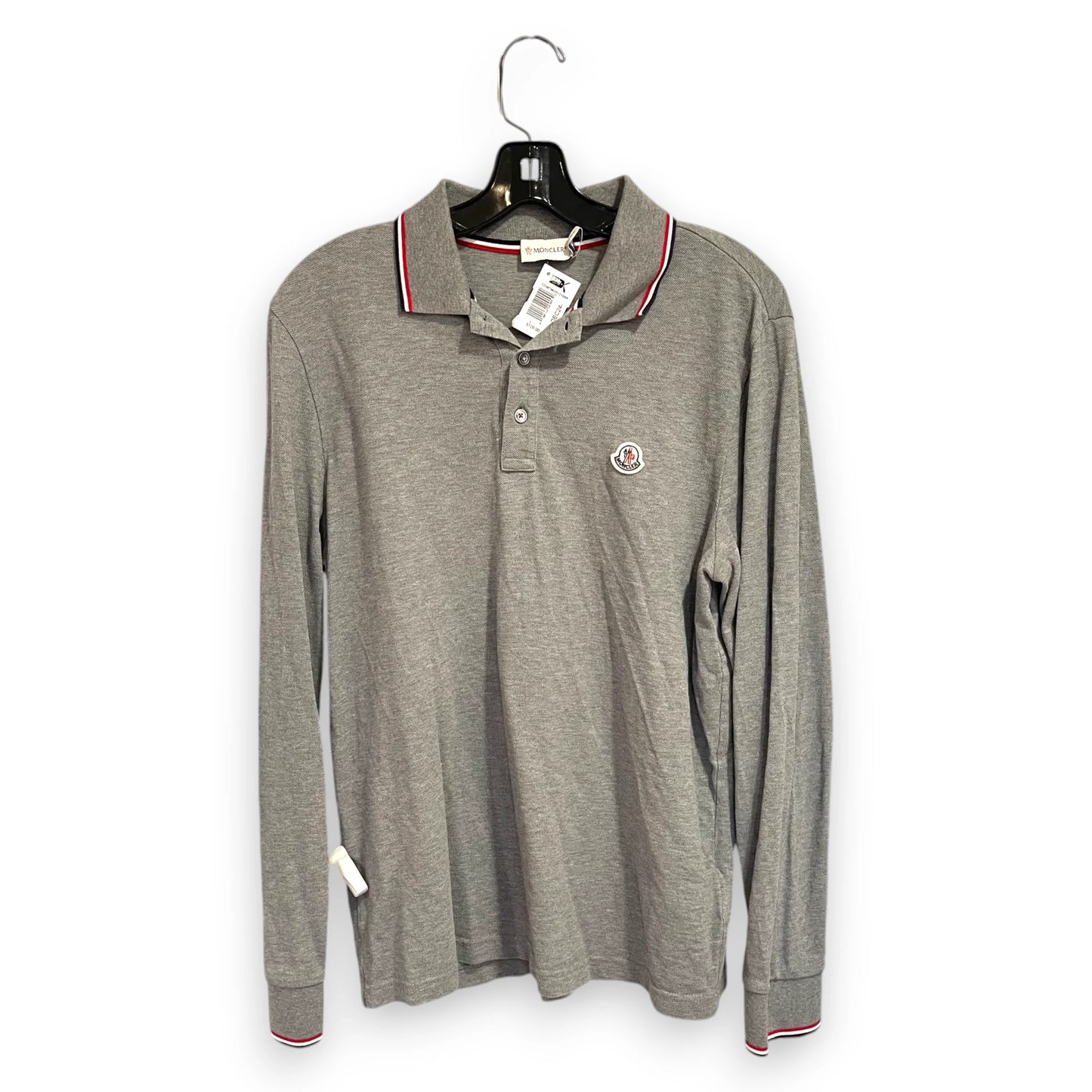 Moncler Grey Long sleeve Polo Men L