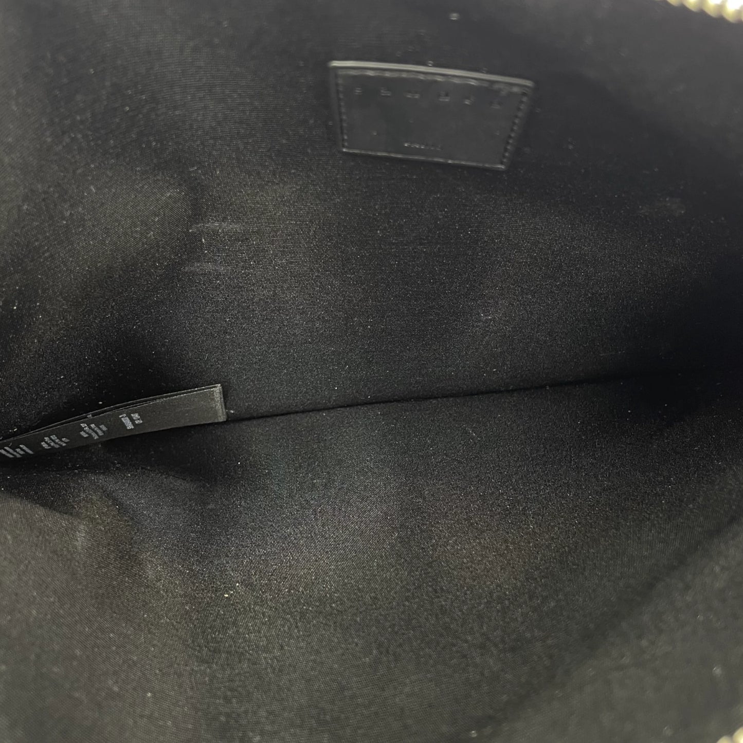 Sandro Embossed Leather Pouch Bag