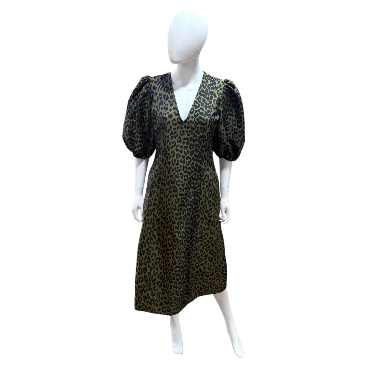 Ganni Leopard Midi Dress
