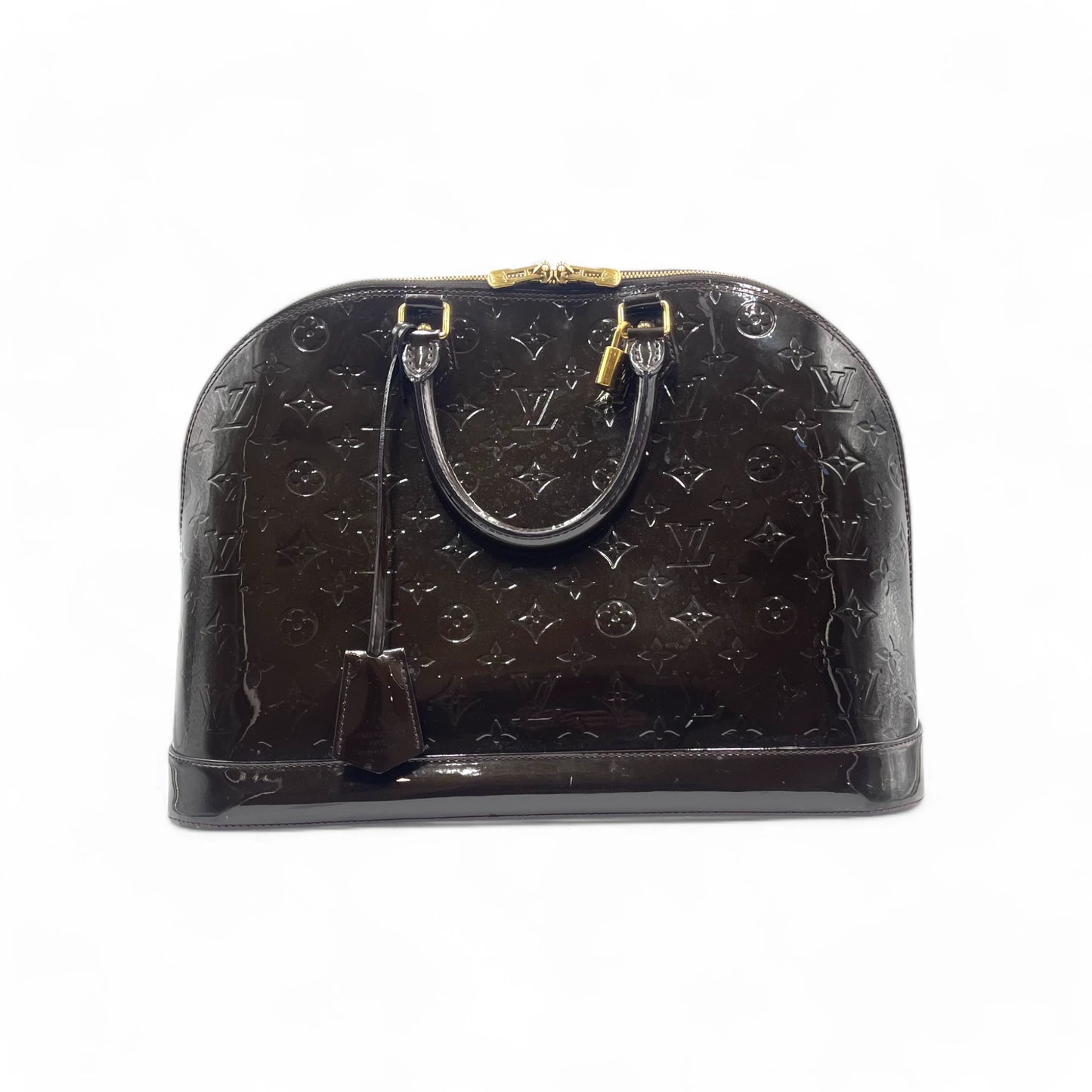 L.V. Dark Brown Vernis Alma Bag