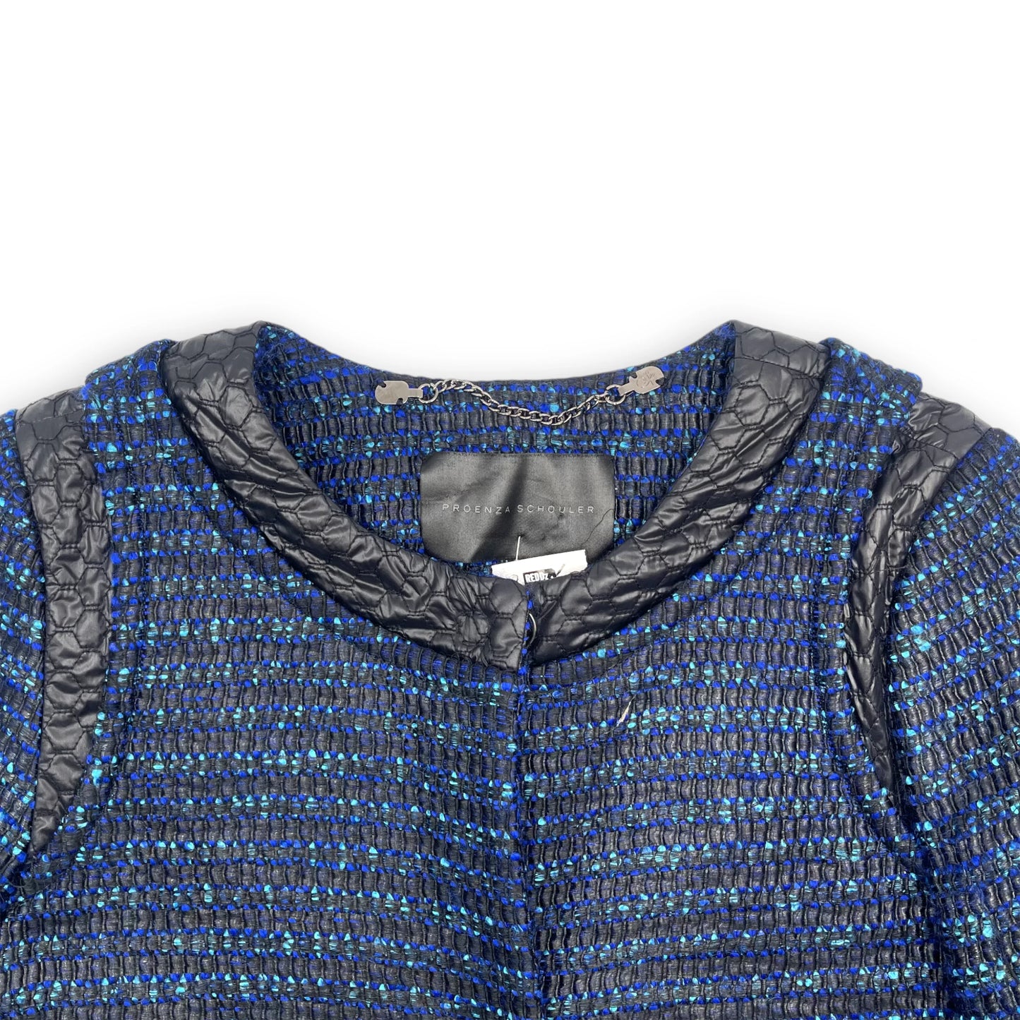 Proenza Blue Tweed Coat Wom S