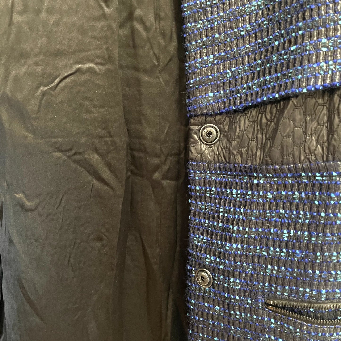 Proenza Blue Tweed Coat Wom S