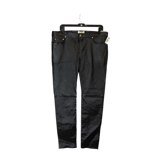 Saint Laurent Black Leather Women's Pants - 54
