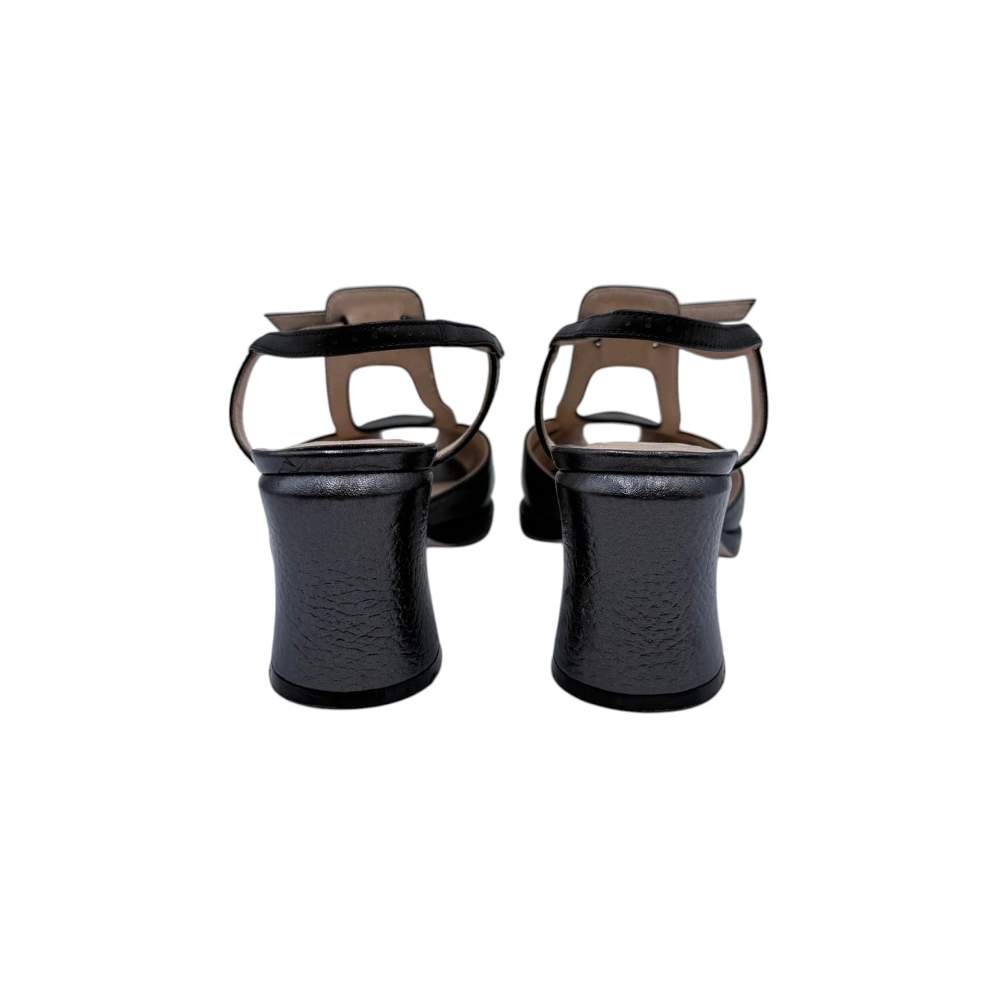 Fendi Black Chameleon Peep Toe Sandals