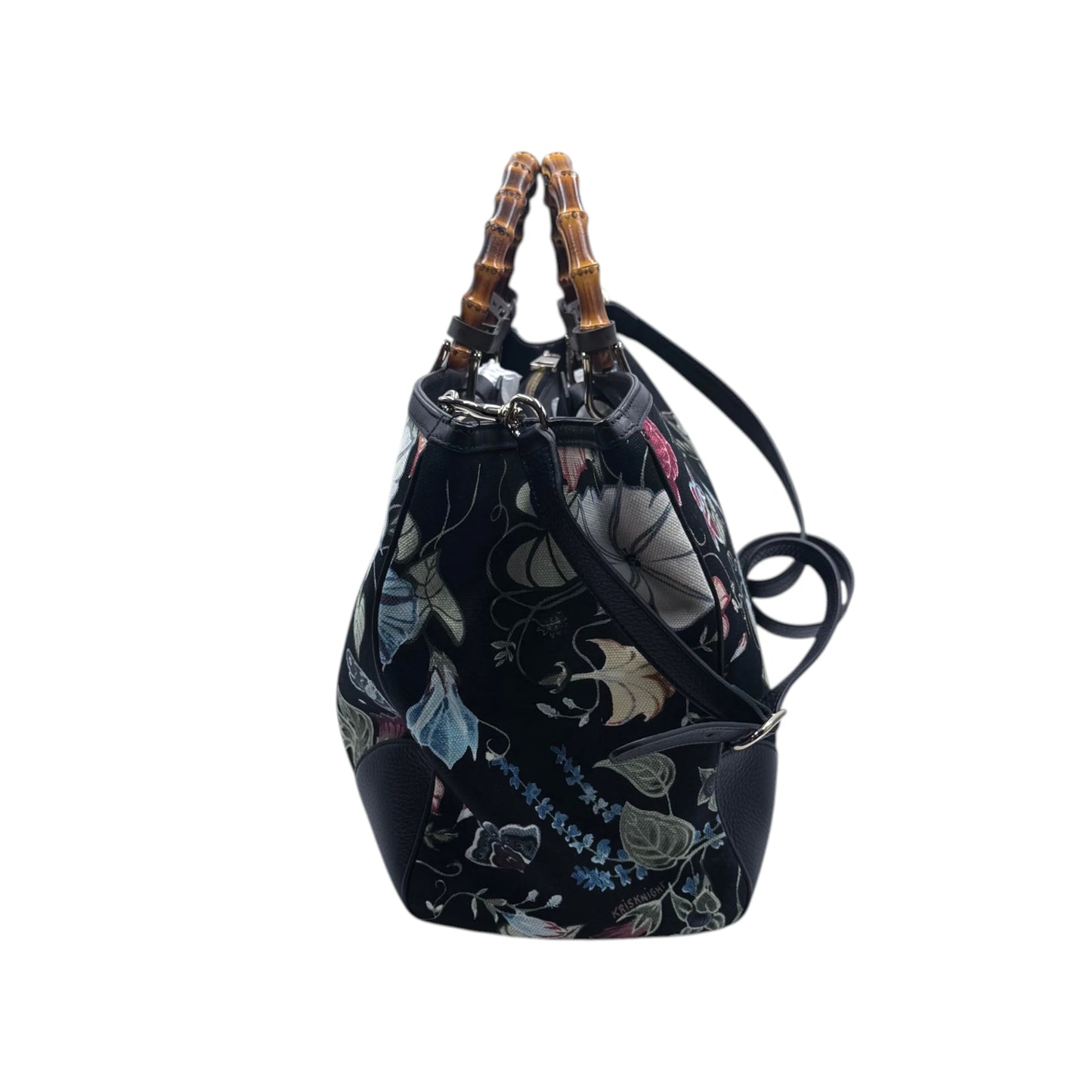 Gucci Cellarius Flora Knight Large Bamboo Shopper Tote
