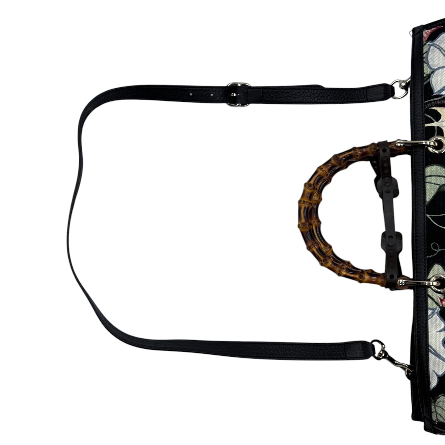 Gucci Cellarius Flora Knight Large Bamboo Shopper Tote