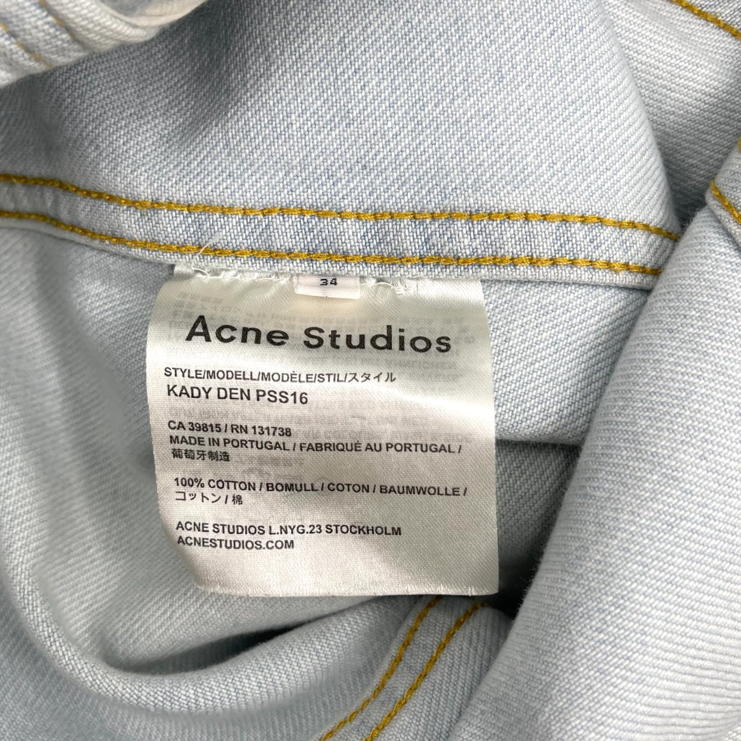 Acne Studios Kady Light Denim Skirt - 34