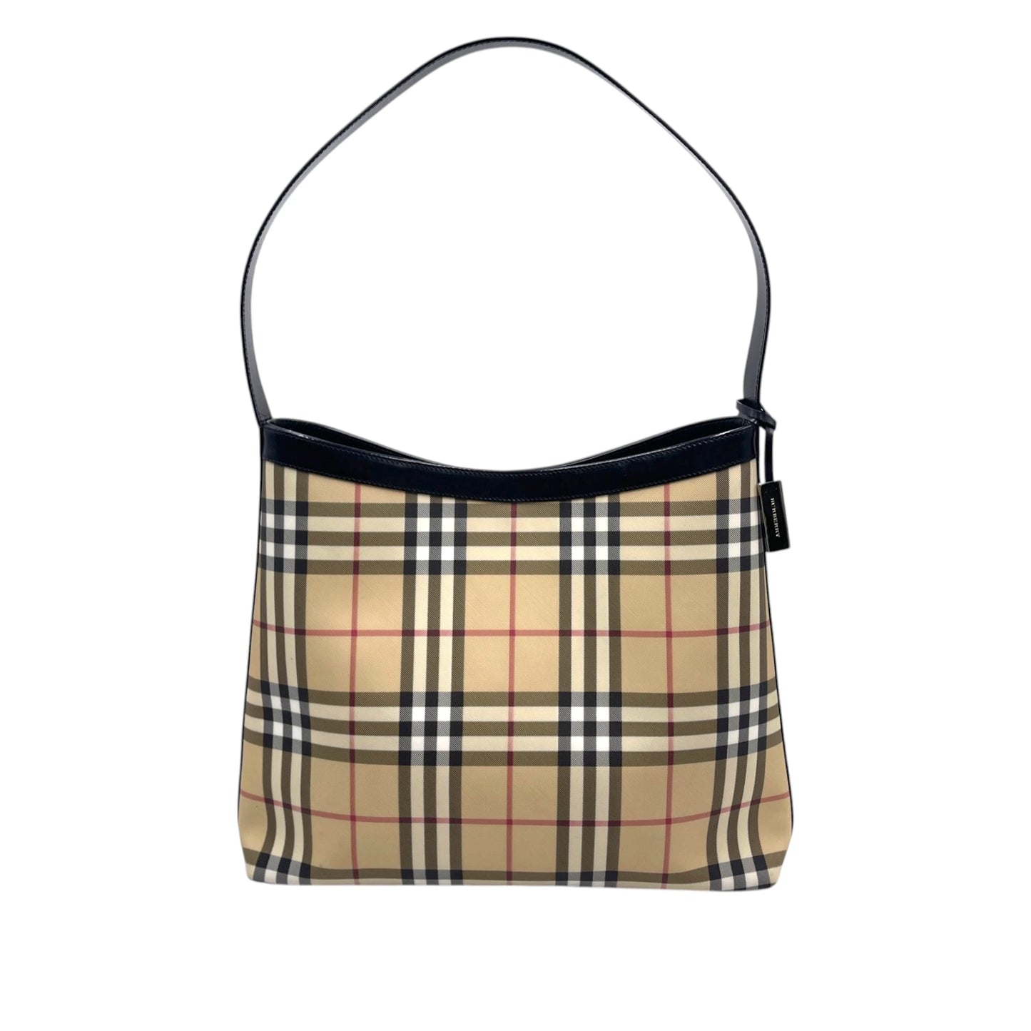 Burberry Check Hobo Shoulder Bag