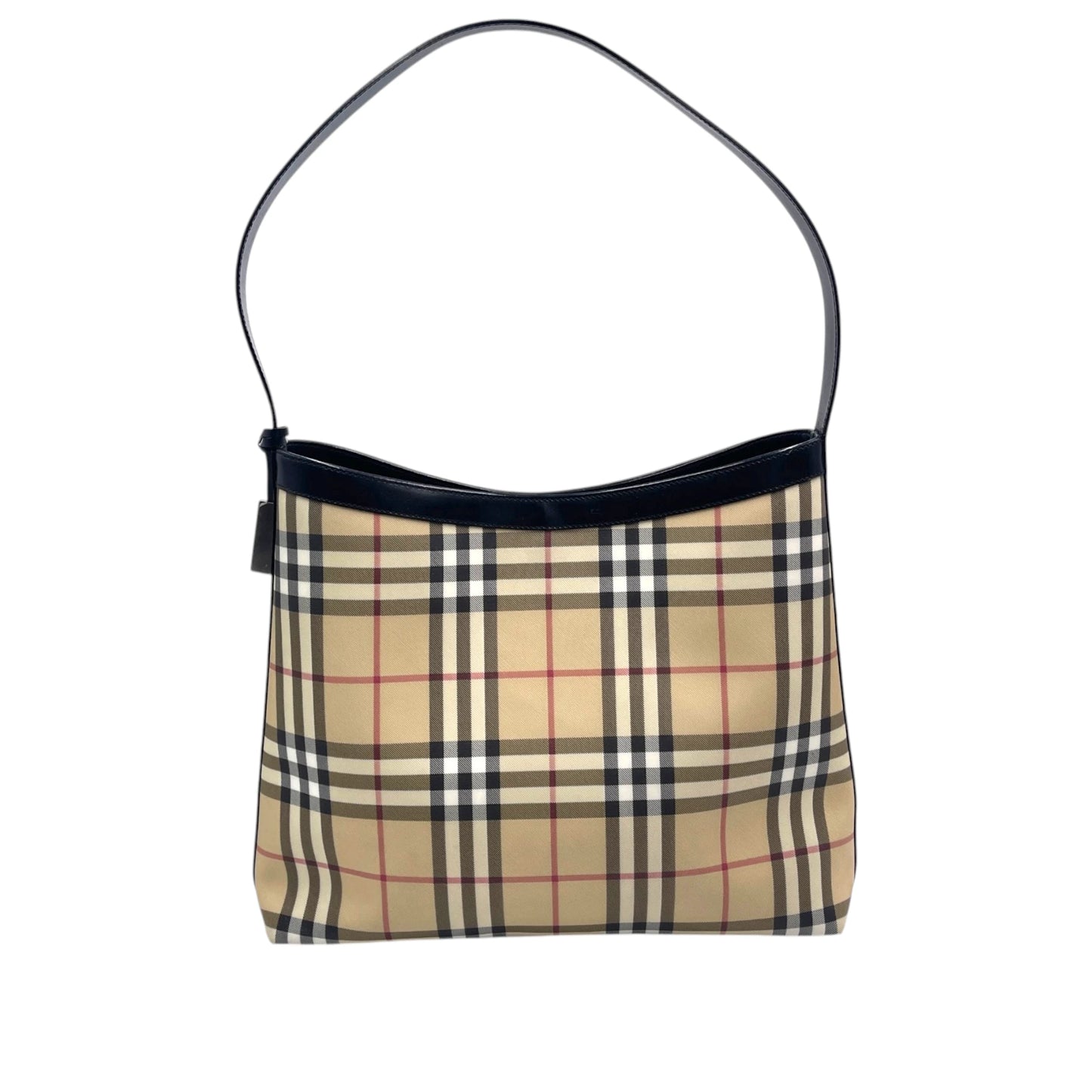 Burberry Check Hobo Shoulder Bag