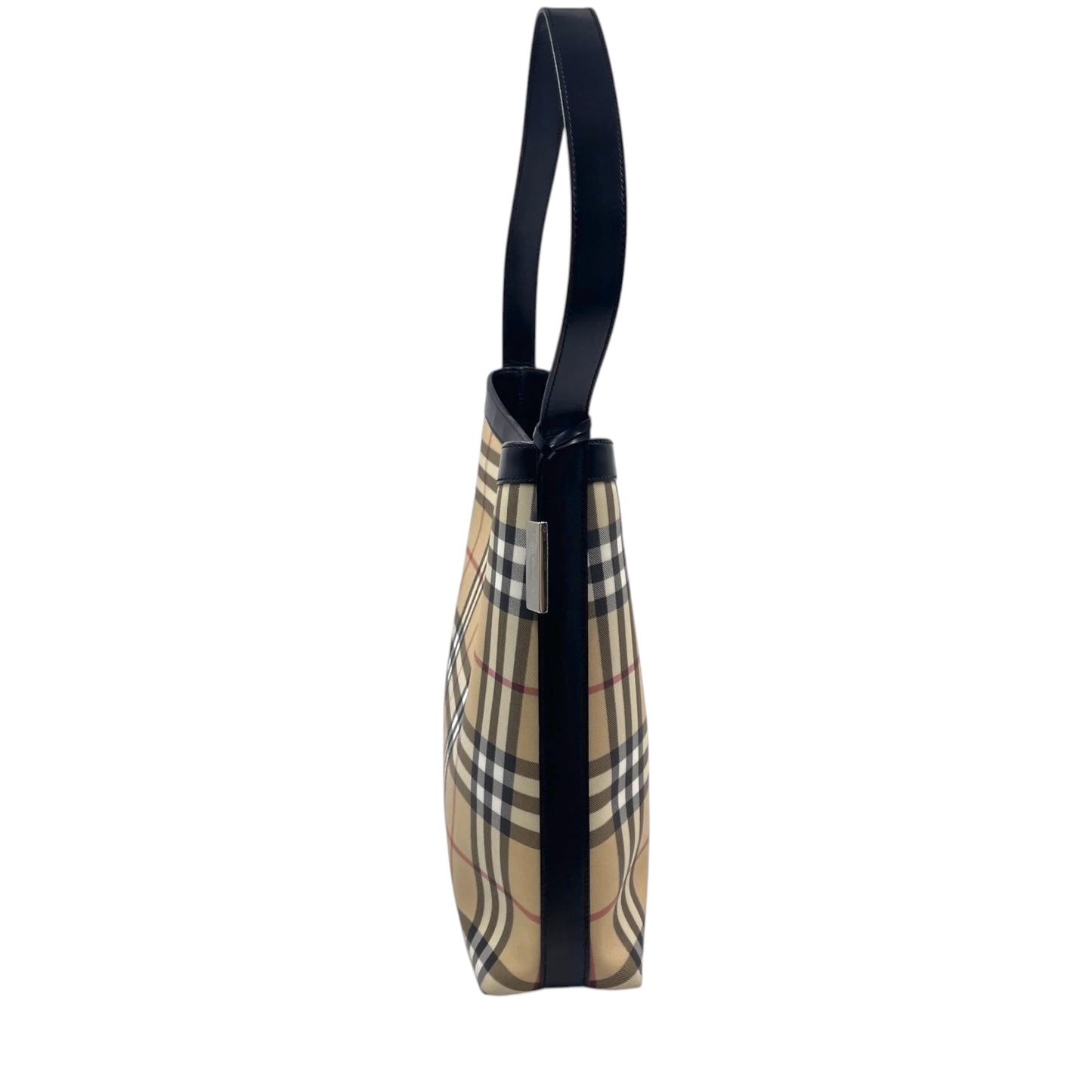 Burberry Check Hobo Shoulder Bag